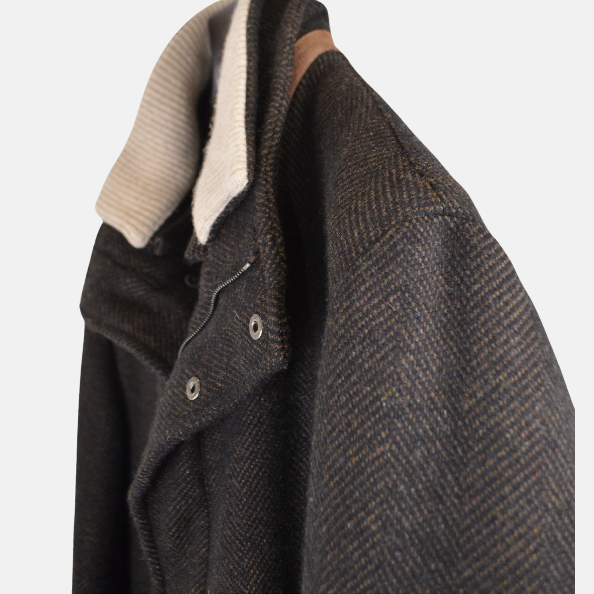 Brown/Black Coat made of Cashmere/Goat Hair (L)