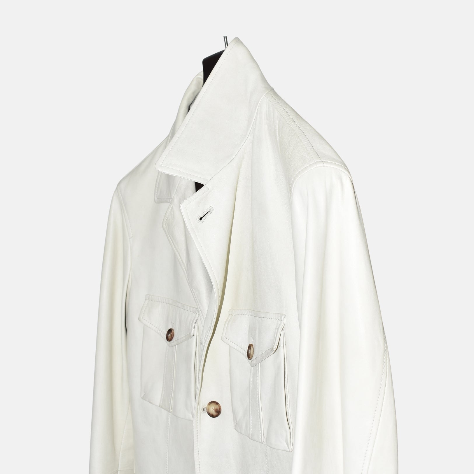 Off-White Leather Jacket (M)