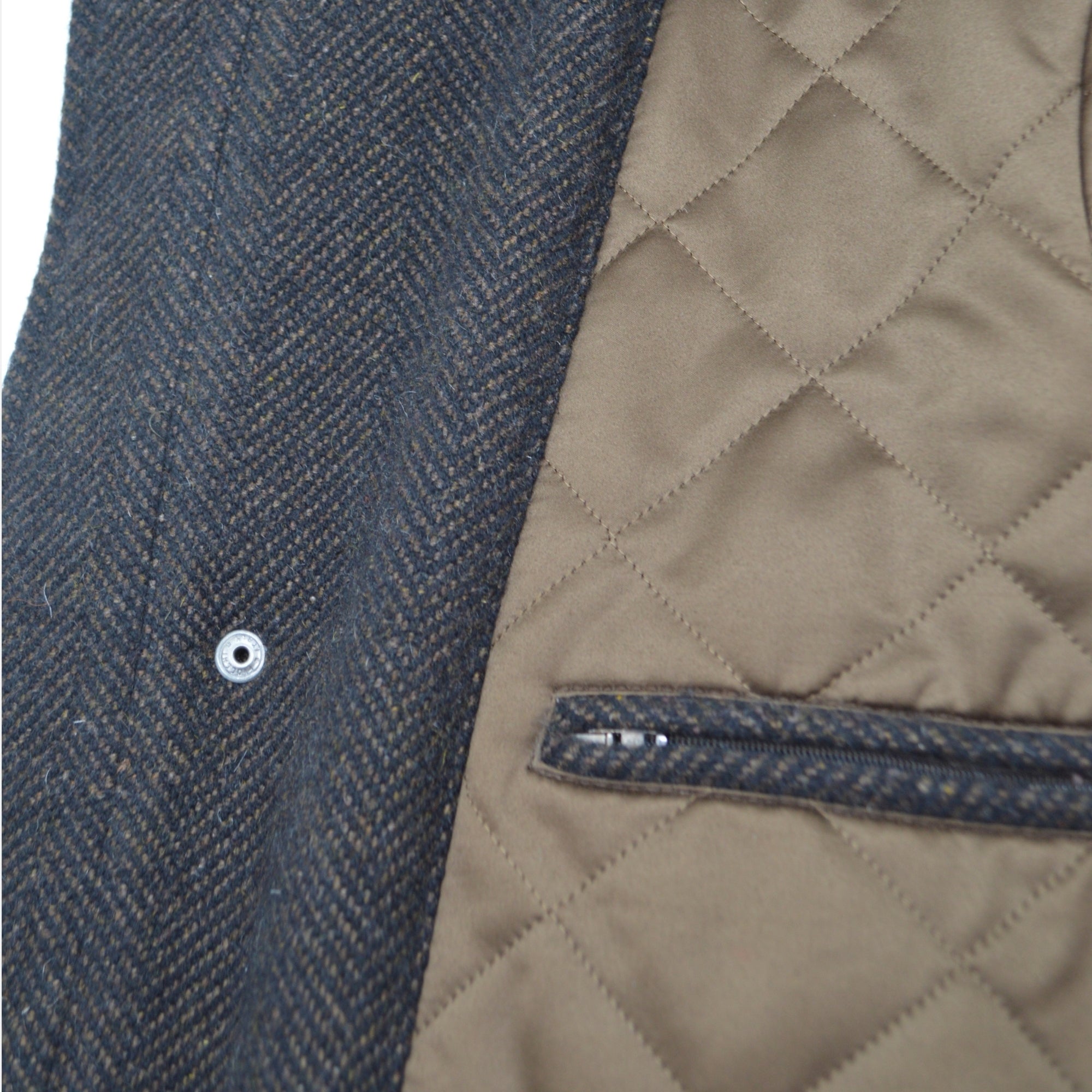 Brown/Black Coat made of Cashmere/Goat Hair (L)