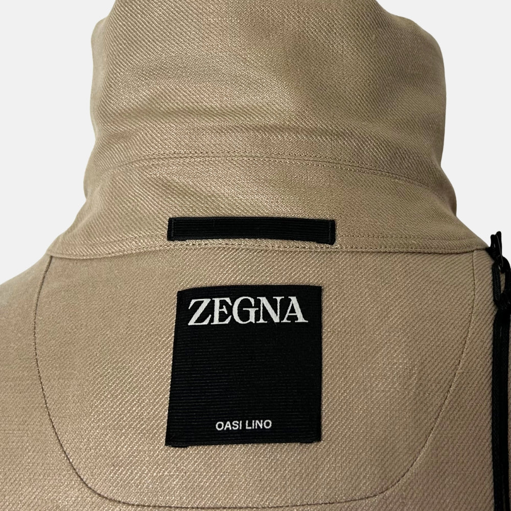 Beige Overshirt made of Linen (L/XL/3XL)