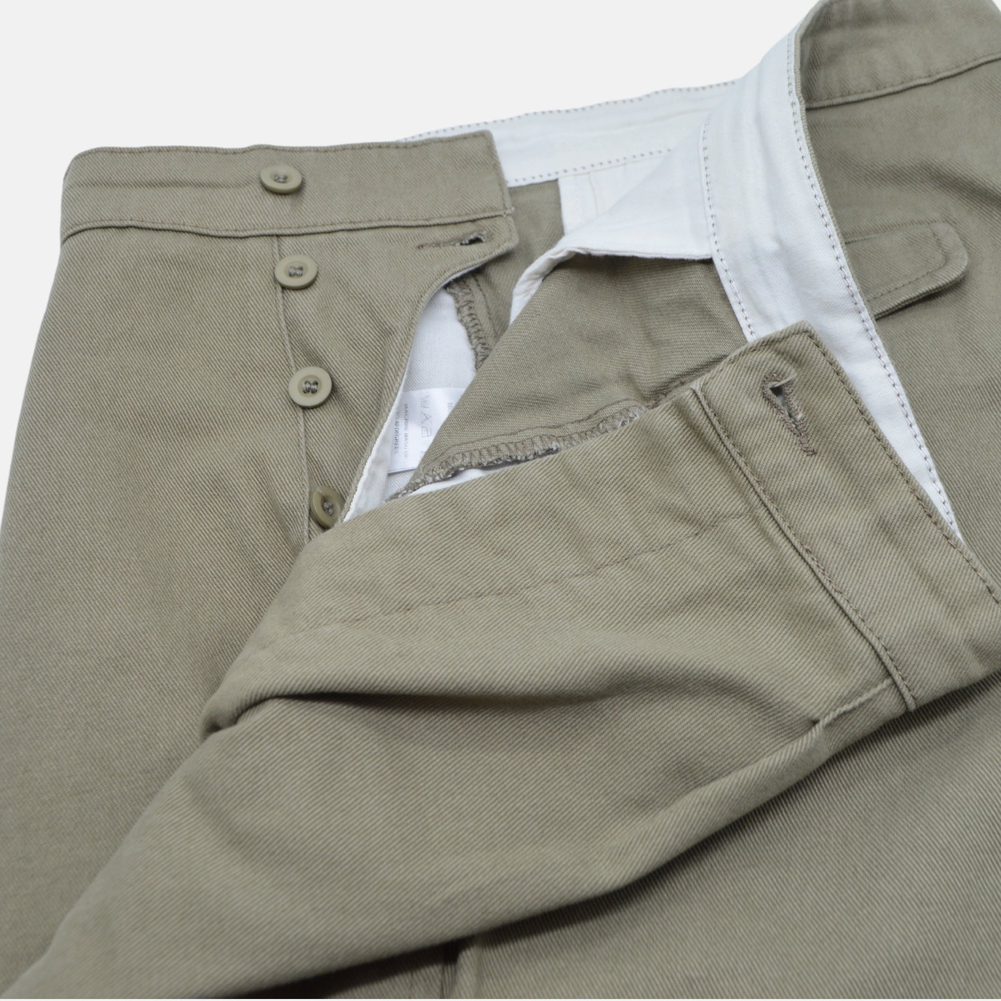 Khaki Cotton Chino Pants (W38)