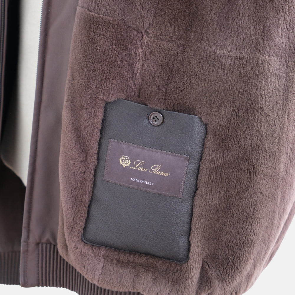 Brown Reindeer Leather Jacket with Castarino Lining (XL)