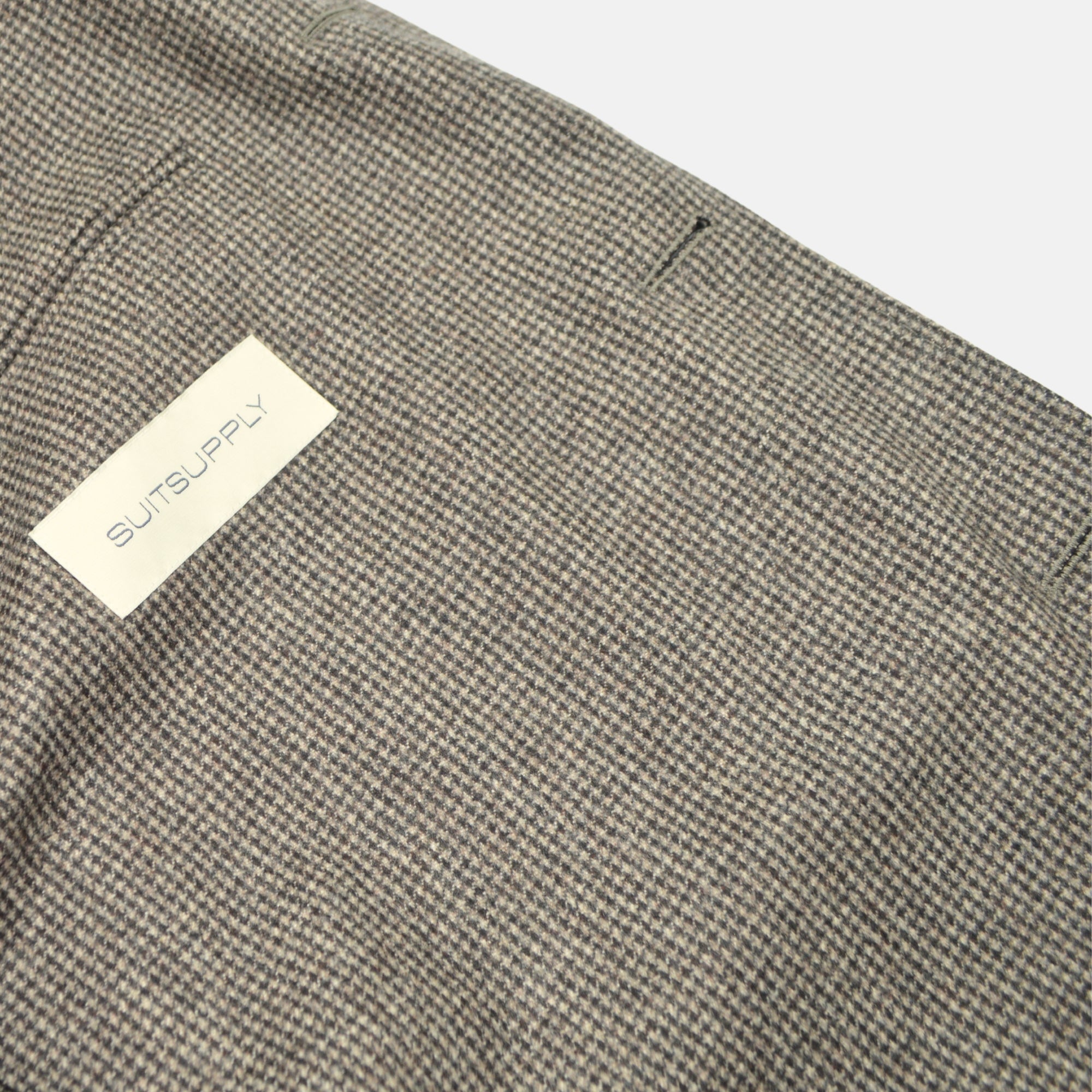 Grey Patterned Flannel Blazer made of Wool (EU 56)