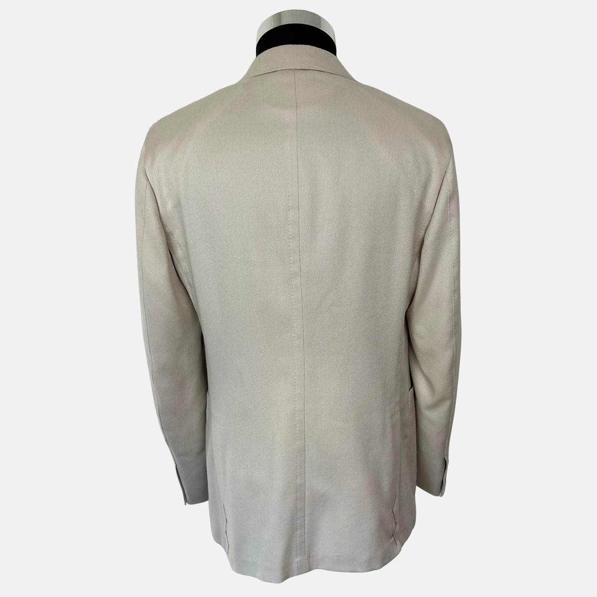 Ecru Double Breasted Blazer made of Cotton/Silk/Cashmere (EU 48)