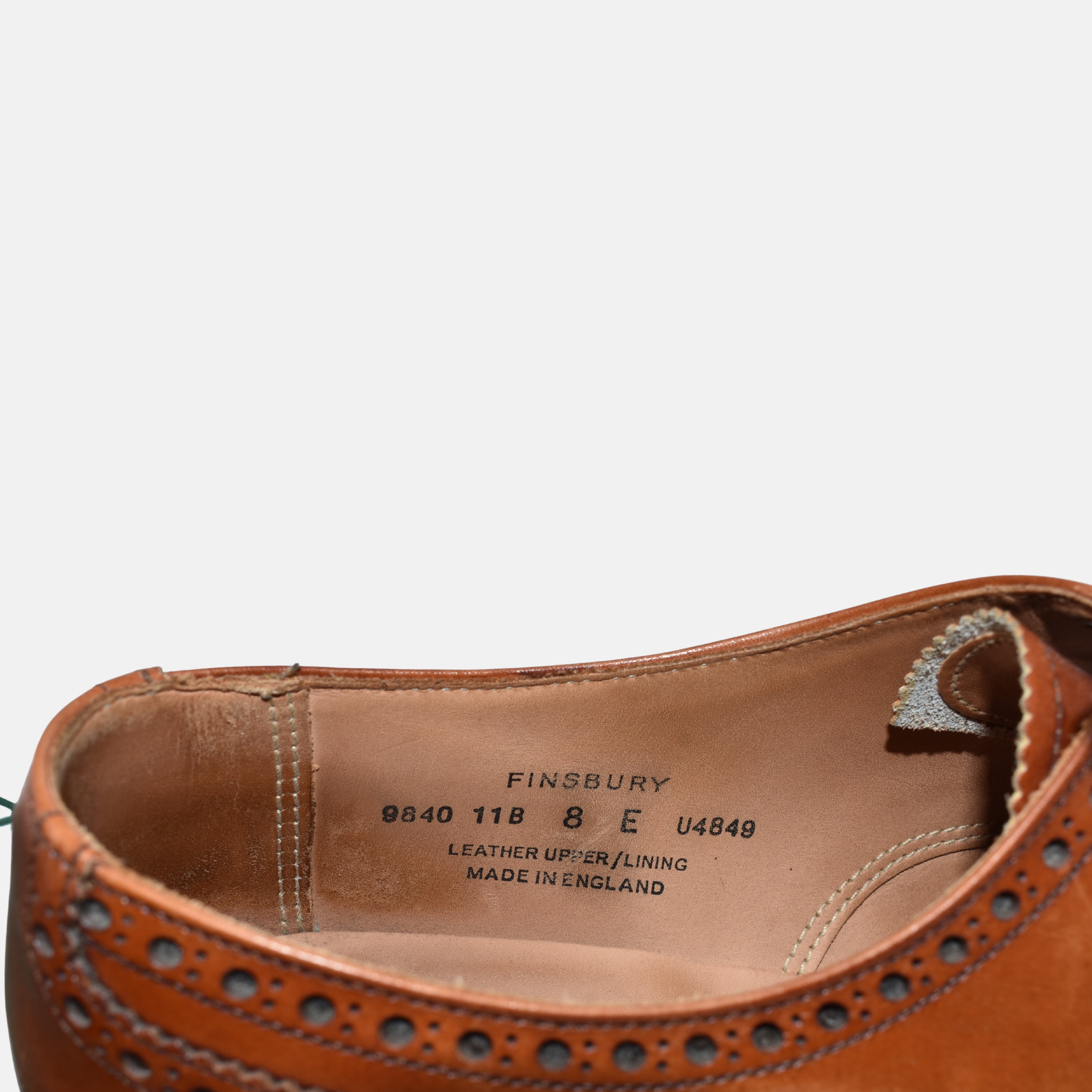 Cognac Budapester Leather Shoes "Finsbury" (EU 42)