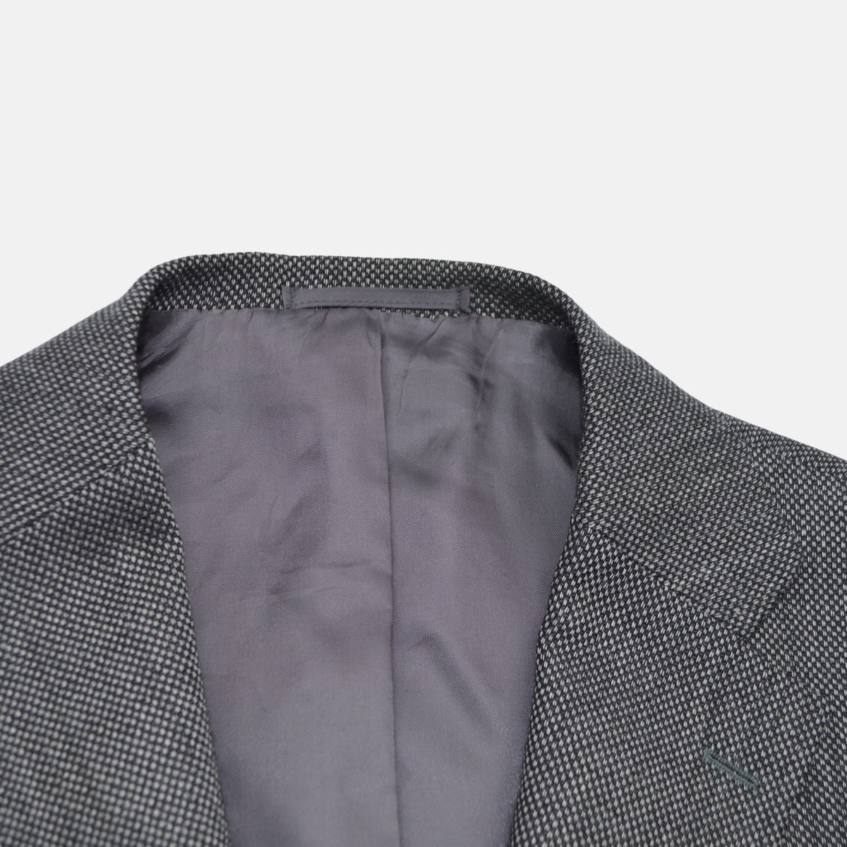 Charcoal Patterned Wool Blazer