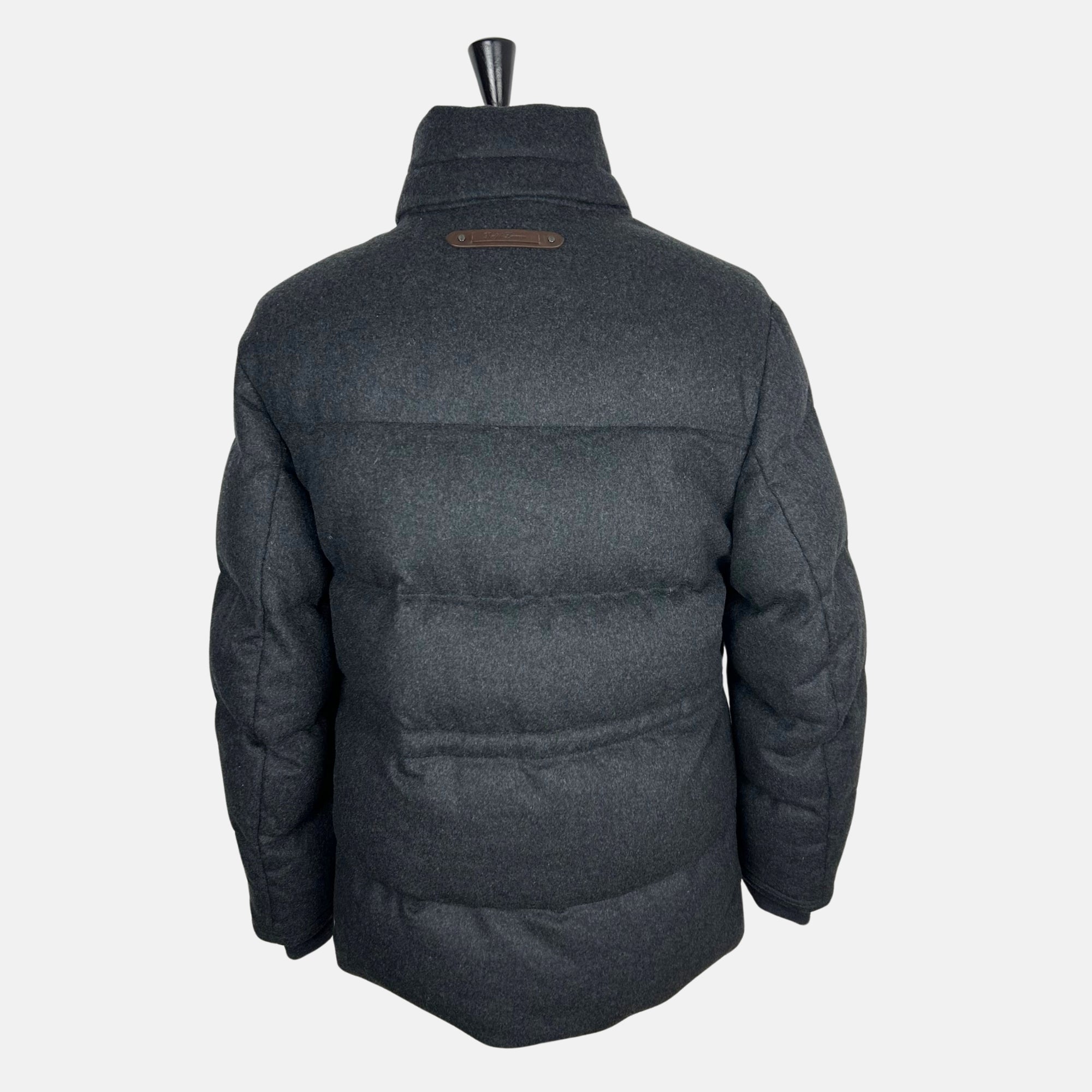 Charcoal  Down Jacket made of Wool/Nylon (M)