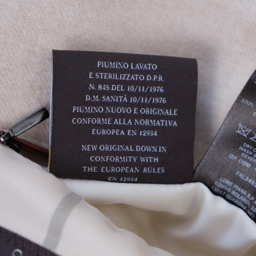 Beige Down Jacket "C.O.L.D." made of Cashmere (L)