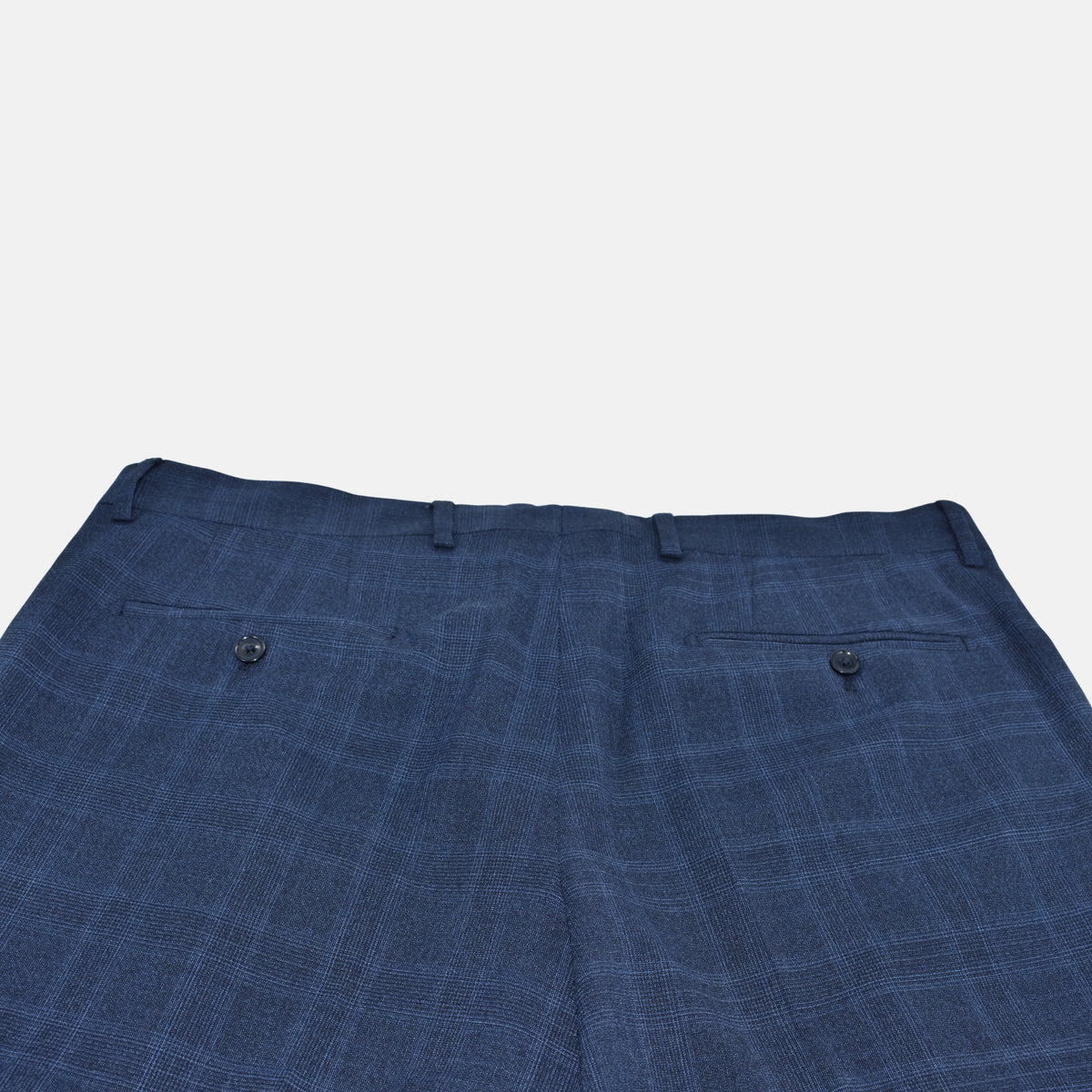 Blue Checkered Suit made of Polyester/Wool (EU 50)