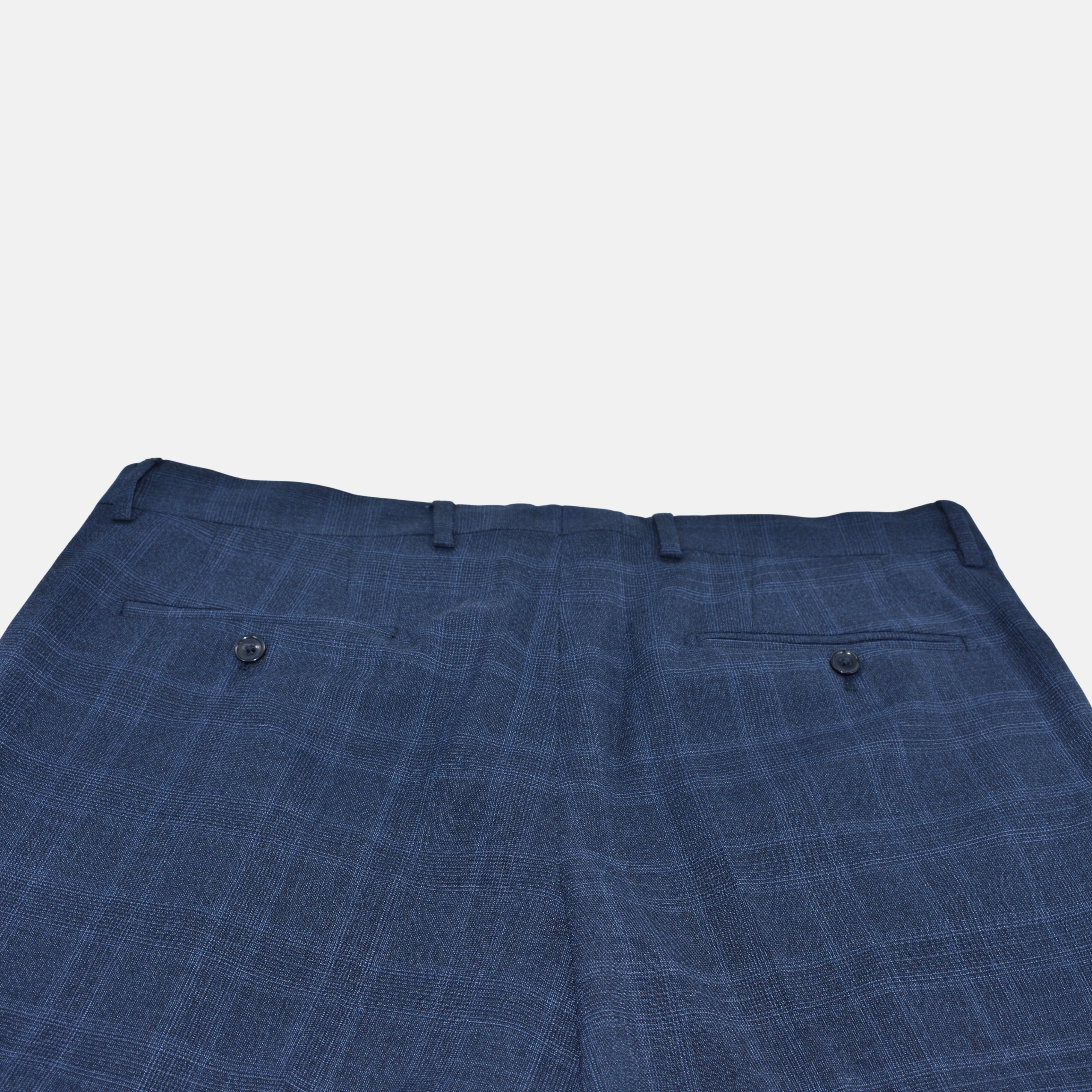 Blue Checkered Suit made of Polyester/Wool (EU 50)