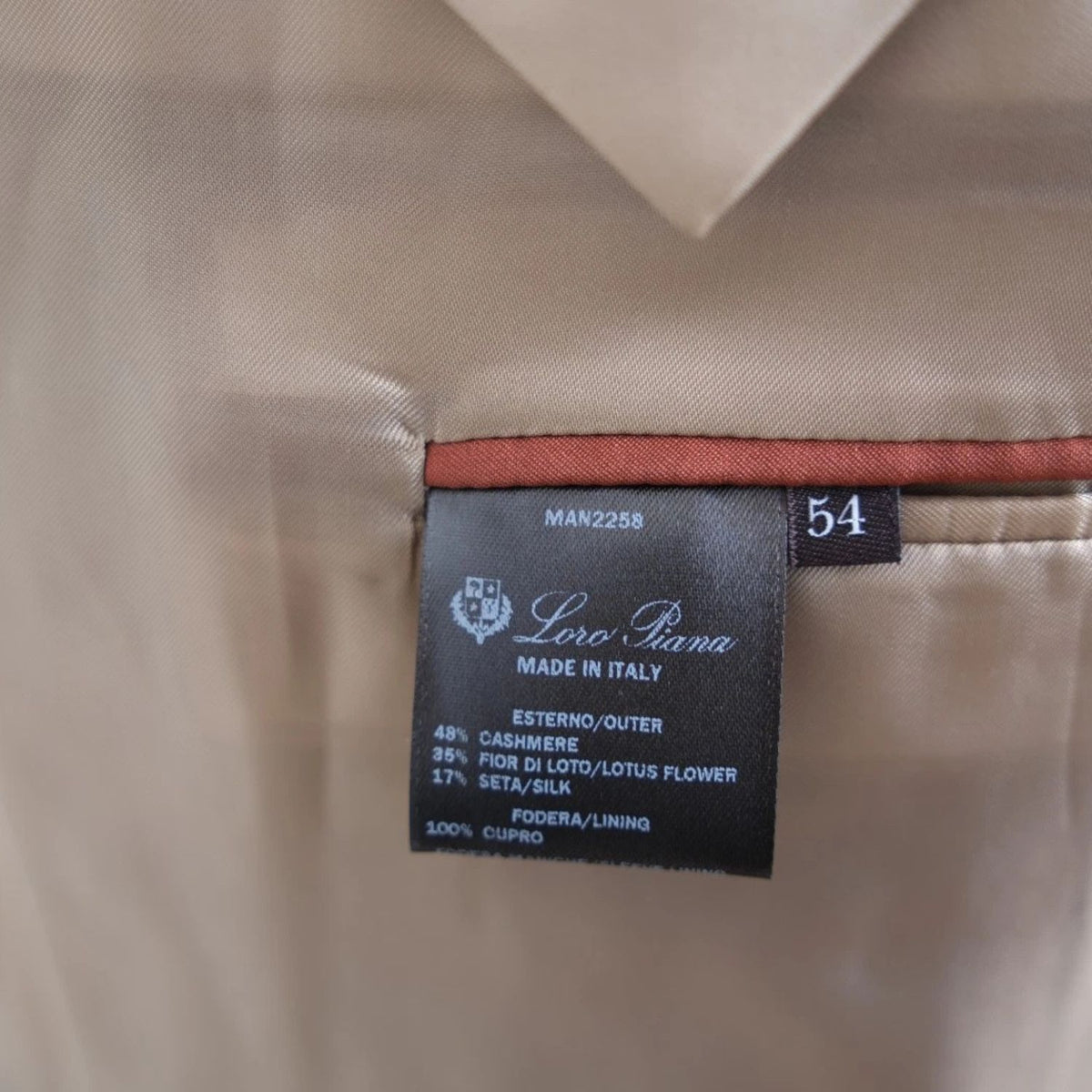 Loro Piana Lotus Flower Double-Breasted Jacket Beige (EU 54)