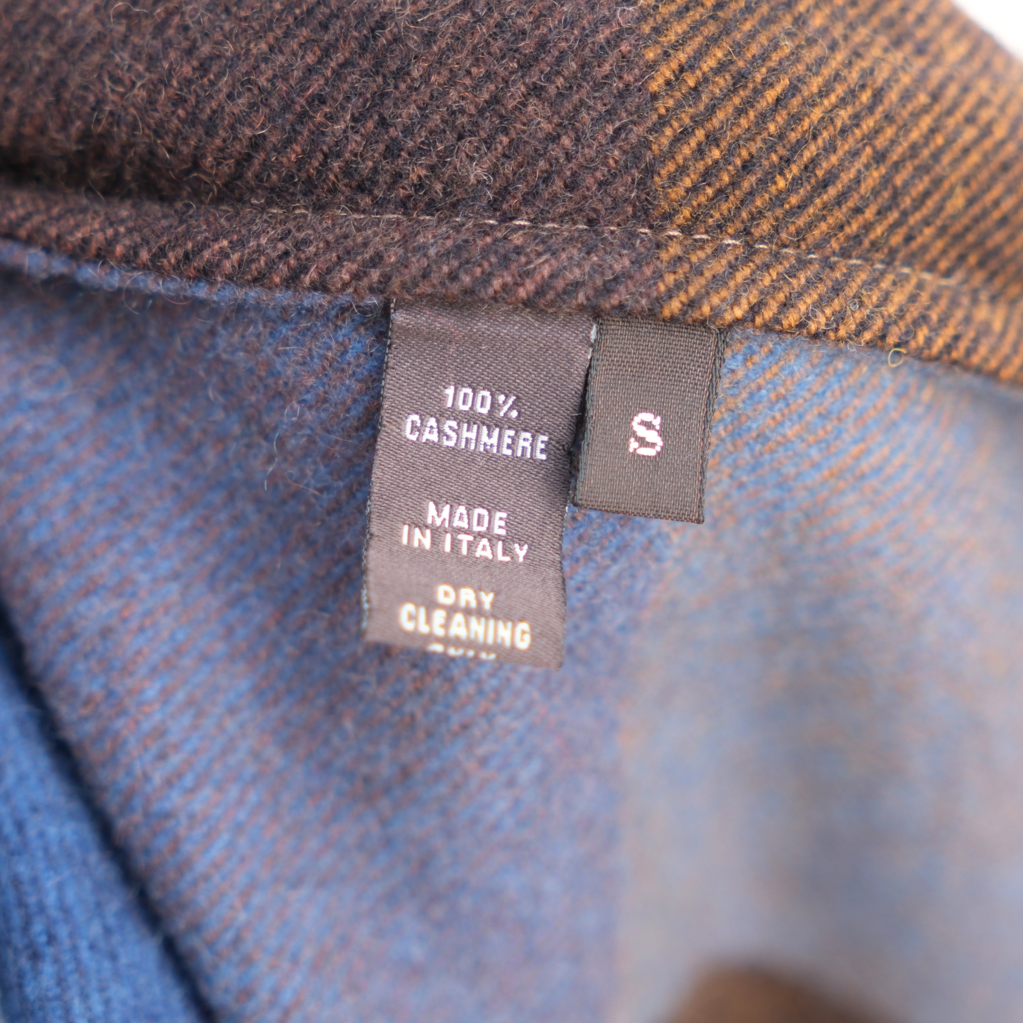 Multicoloured Checkered Coat made of Cashmere (S/L)