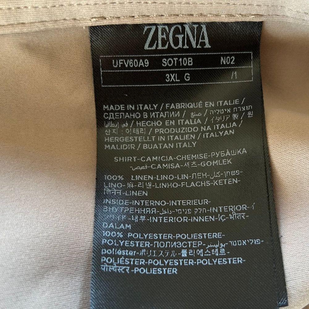 Beige Overshirt made of Linen (L/XL/3XL)