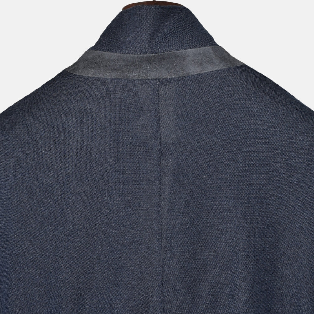 Navy Blue Blazer made of Cotton/Silk/Linen (EU 56)