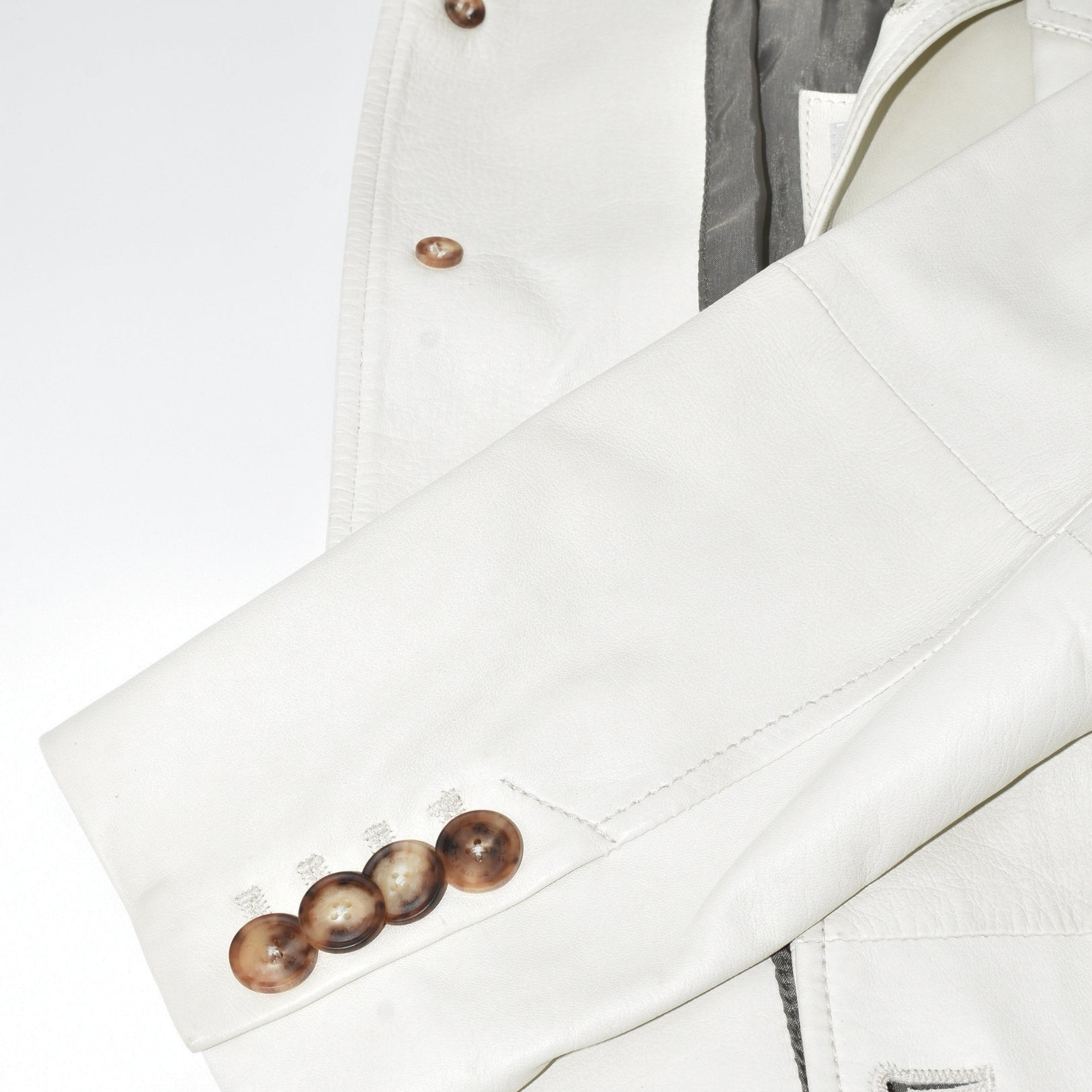 Off-White Leather Jacket (M)