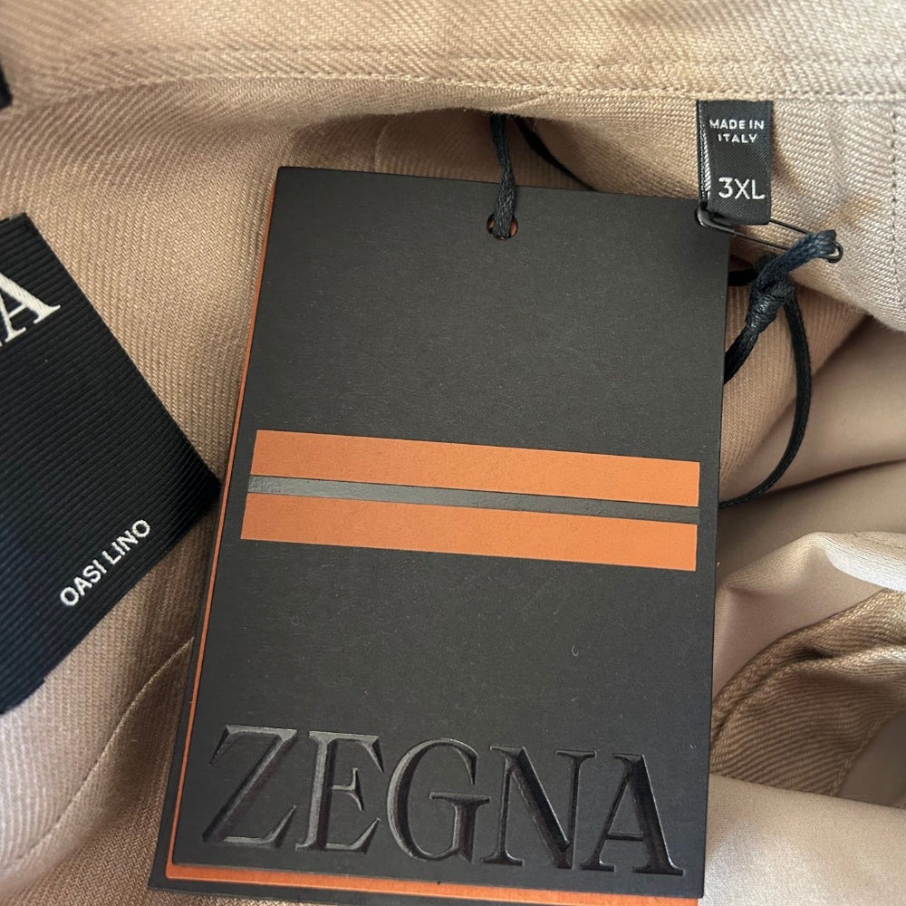 Beige Overshirt made of Linen (L/XL/3XL)