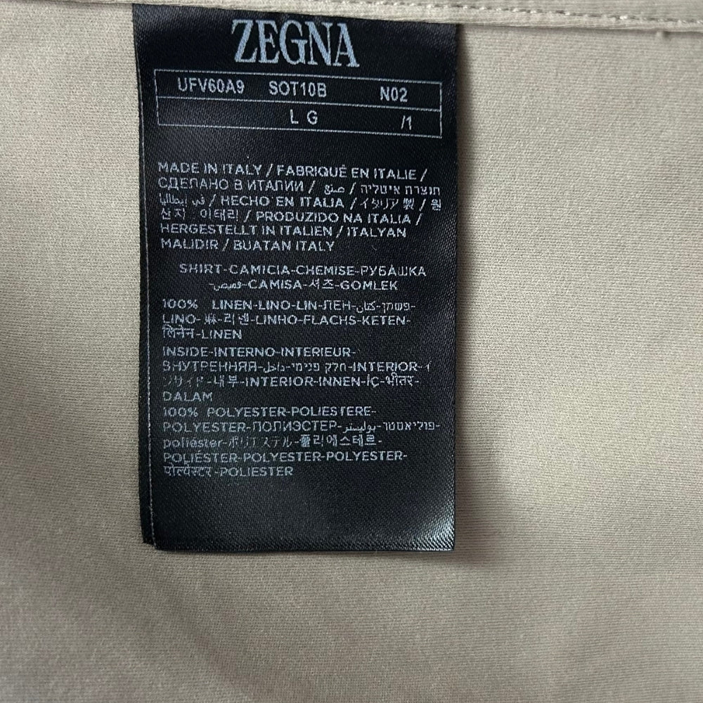 Beige Overshirt made of Linen (L/XL/3XL)