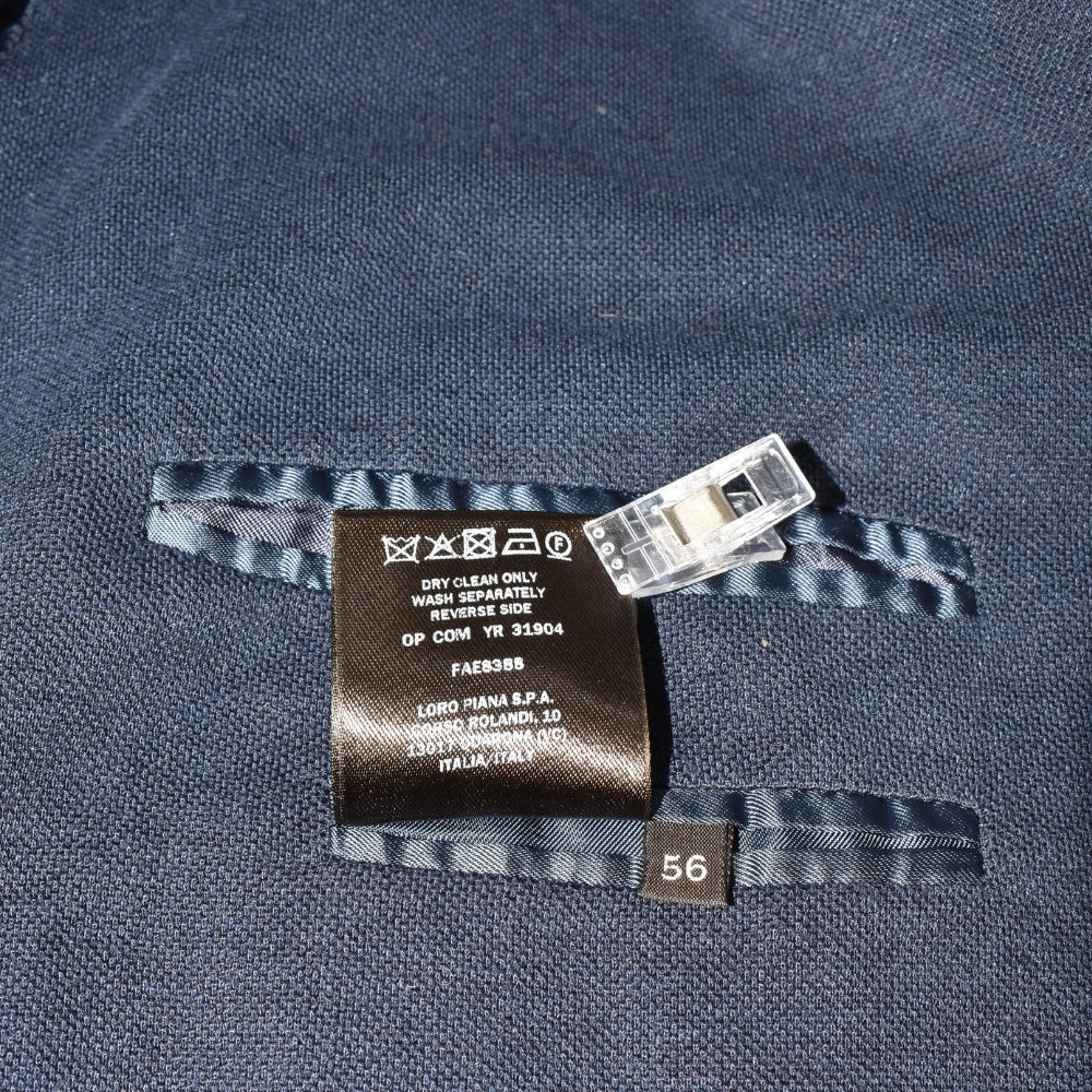 Navy Blue Blazer made of Cotton/Silk/Linen (EU 56)