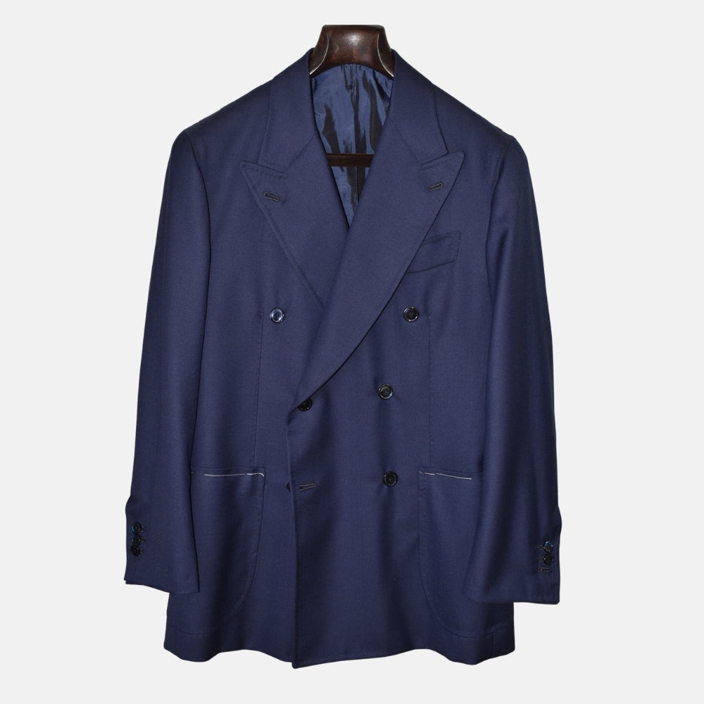 Navy Double Breasted Wool Blazer (EU 52)