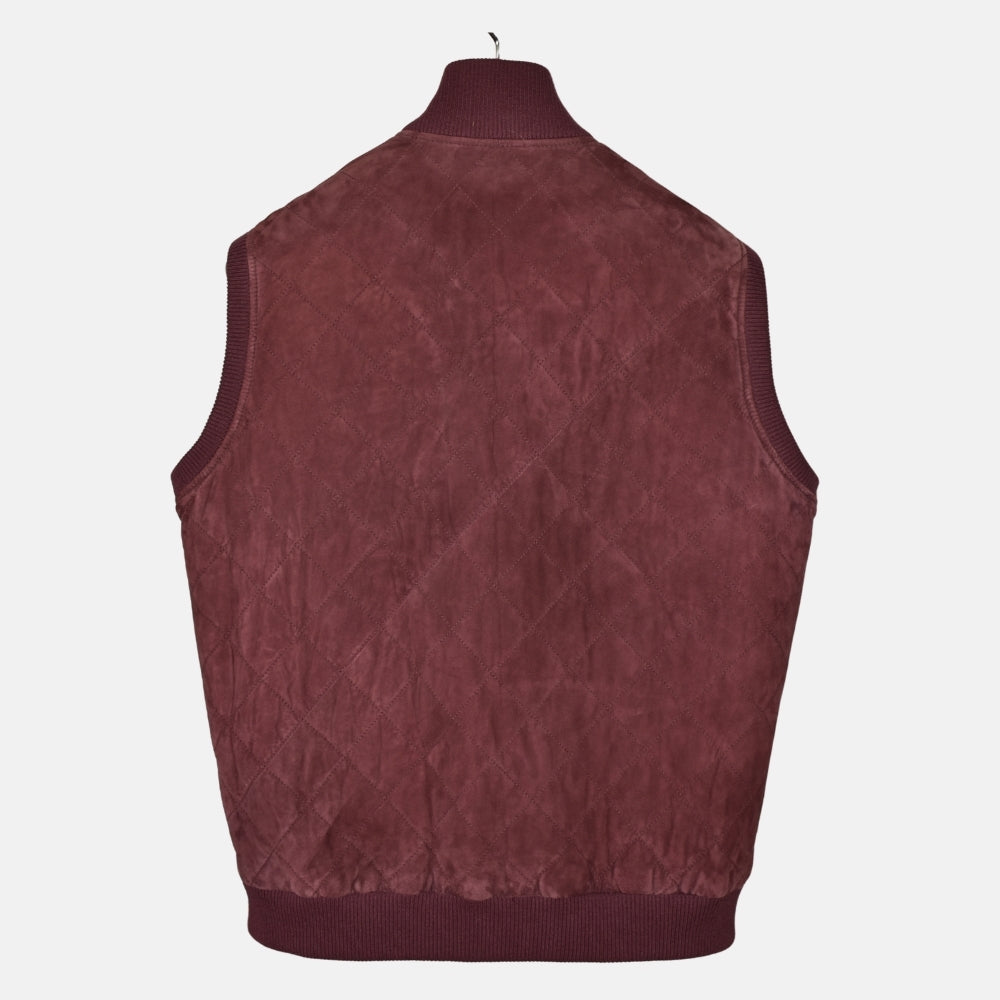 Bordeaux Vest made of Suede (L)
