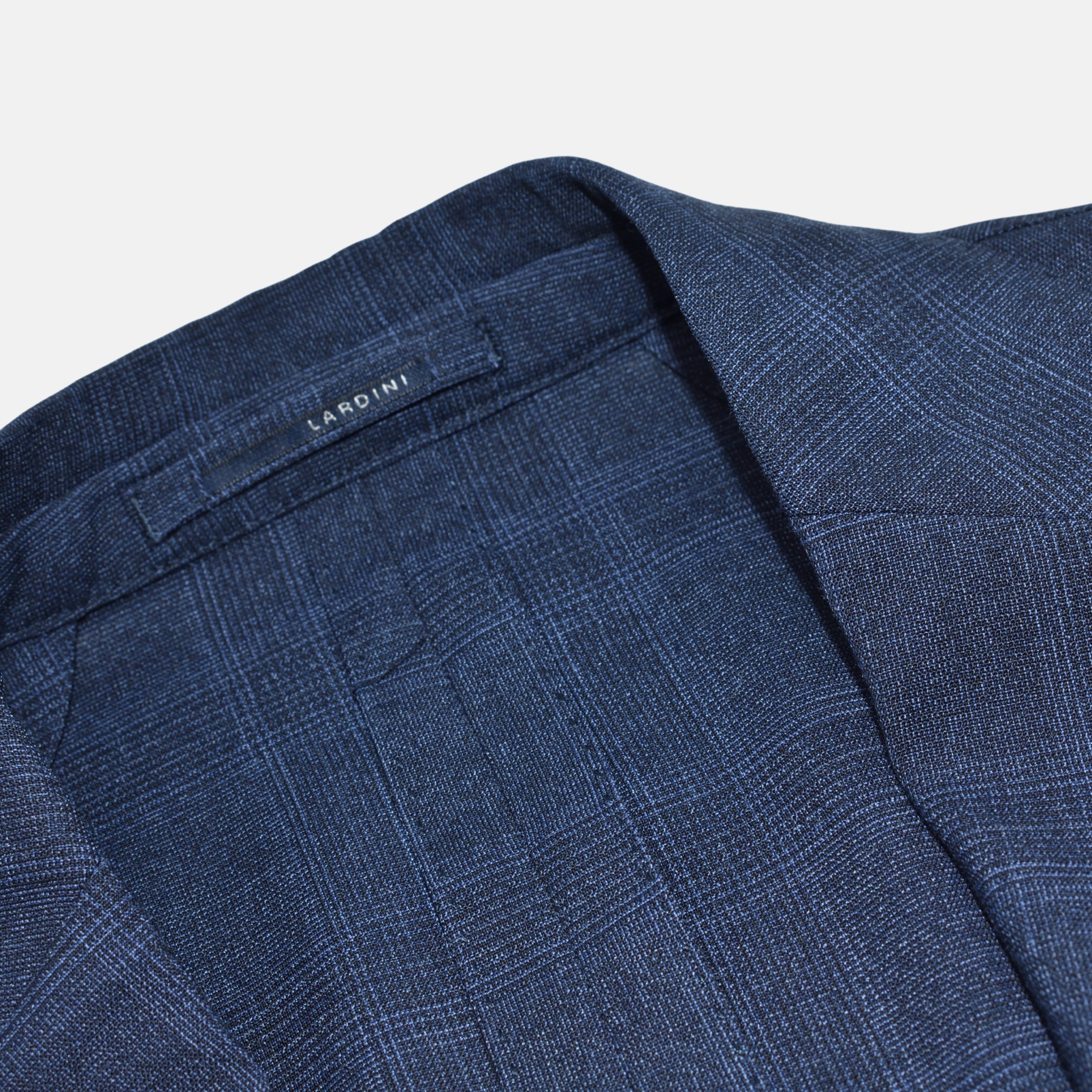 Blue Checkered Suit made of Polyester/Wool (EU 50)