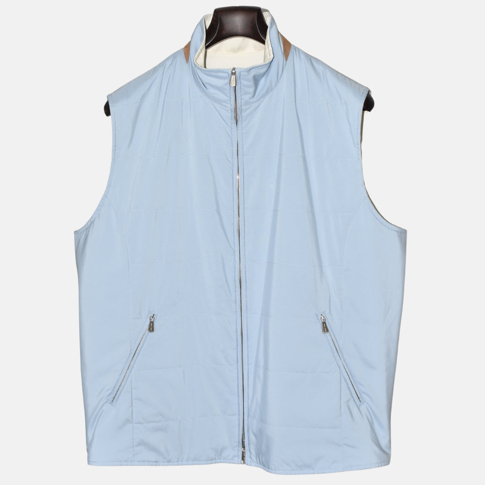 Light Blue-Offwhite Reversible Vest (XL)