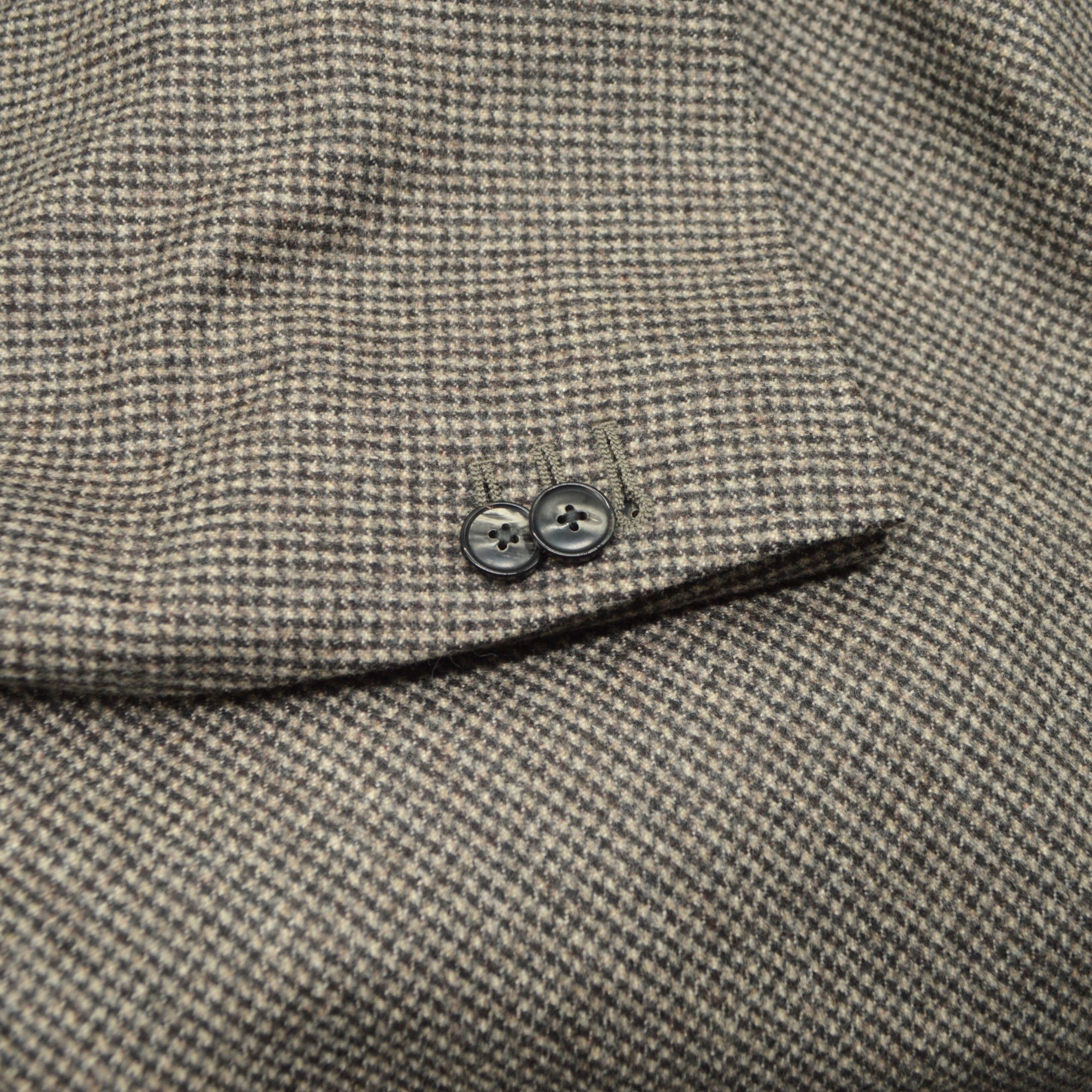 Grey Patterned Flannel Blazer made of Wool (EU 56)