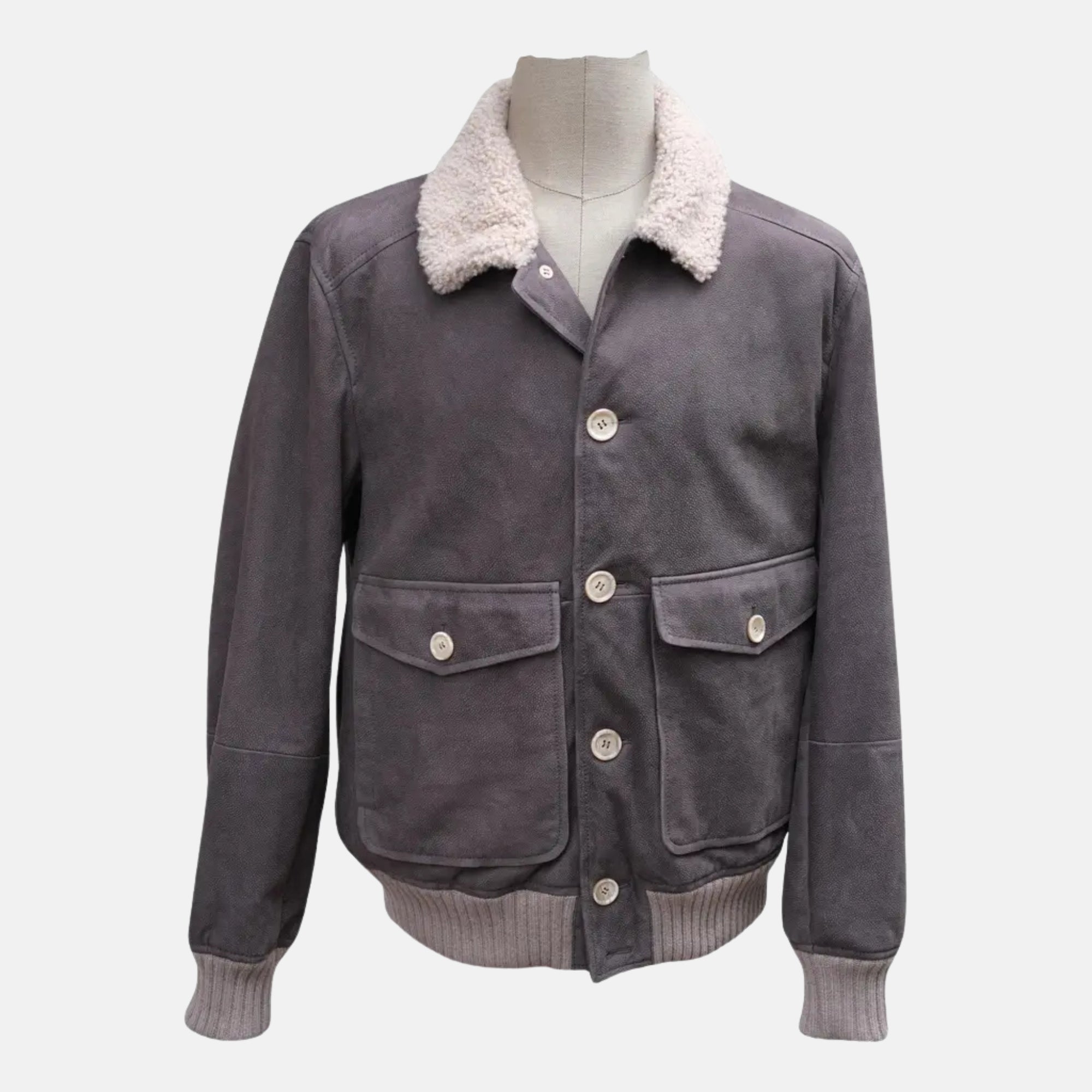 Anthracite Jacket made of Leather (M)