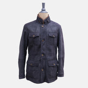 Navy Shearling Jacket (M)