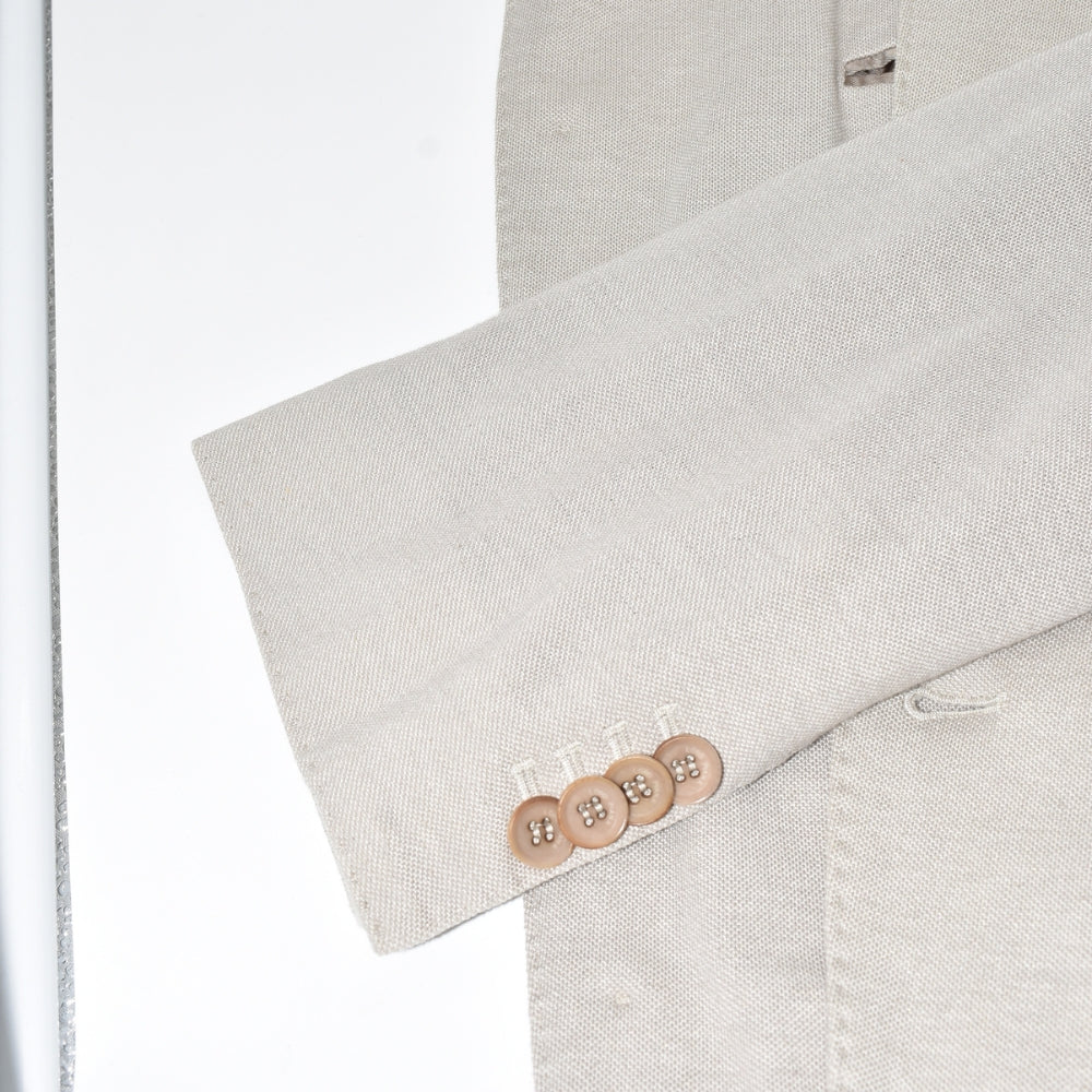 Beige Blazer made of Cotton/Silk/Linen (EU 54)