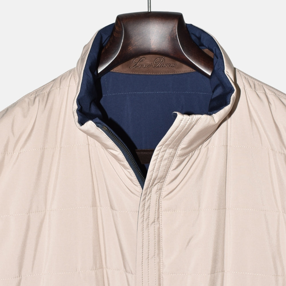 Navy/Beige Reversible Vest made of Nylon (XL)