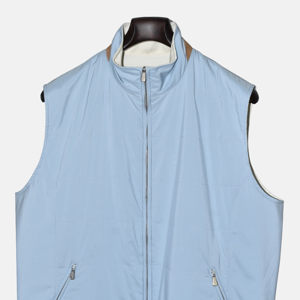 Light Blue-Offwhite Reversible Vest (XL)