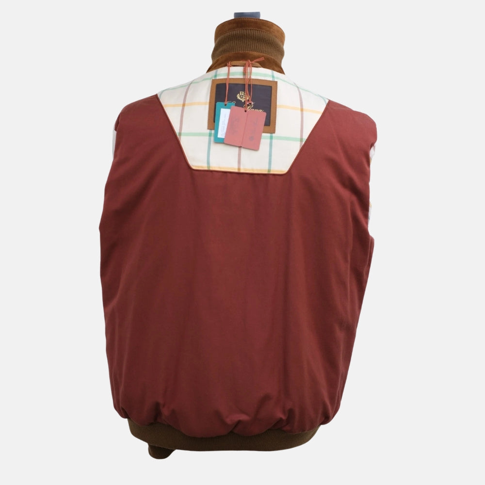Brown Bomber Suede Leather Jacket (L)