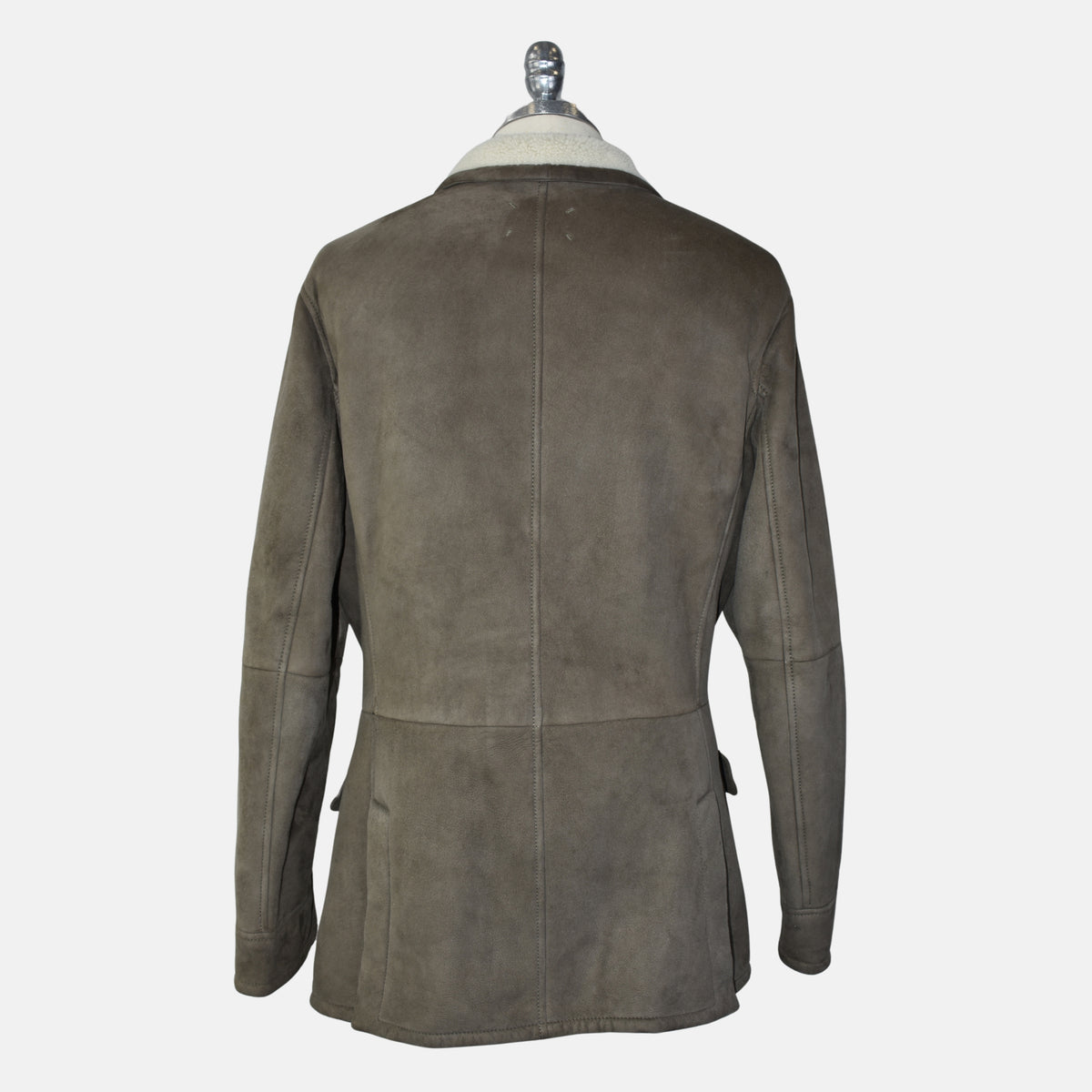 Light Brown Double Breasted Shearling Coat (L)