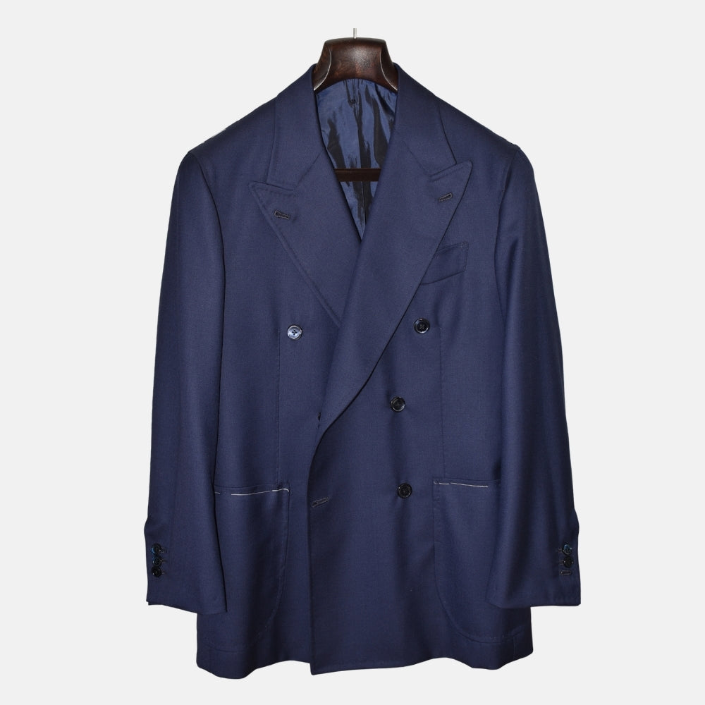 Navy Double Breasted Wool Blazer (EU 52)