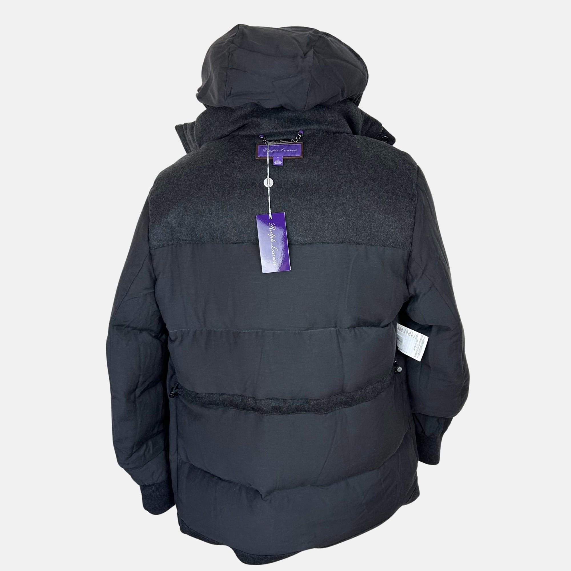 Charcoal  Down Jacket made of Wool/Nylon (M)