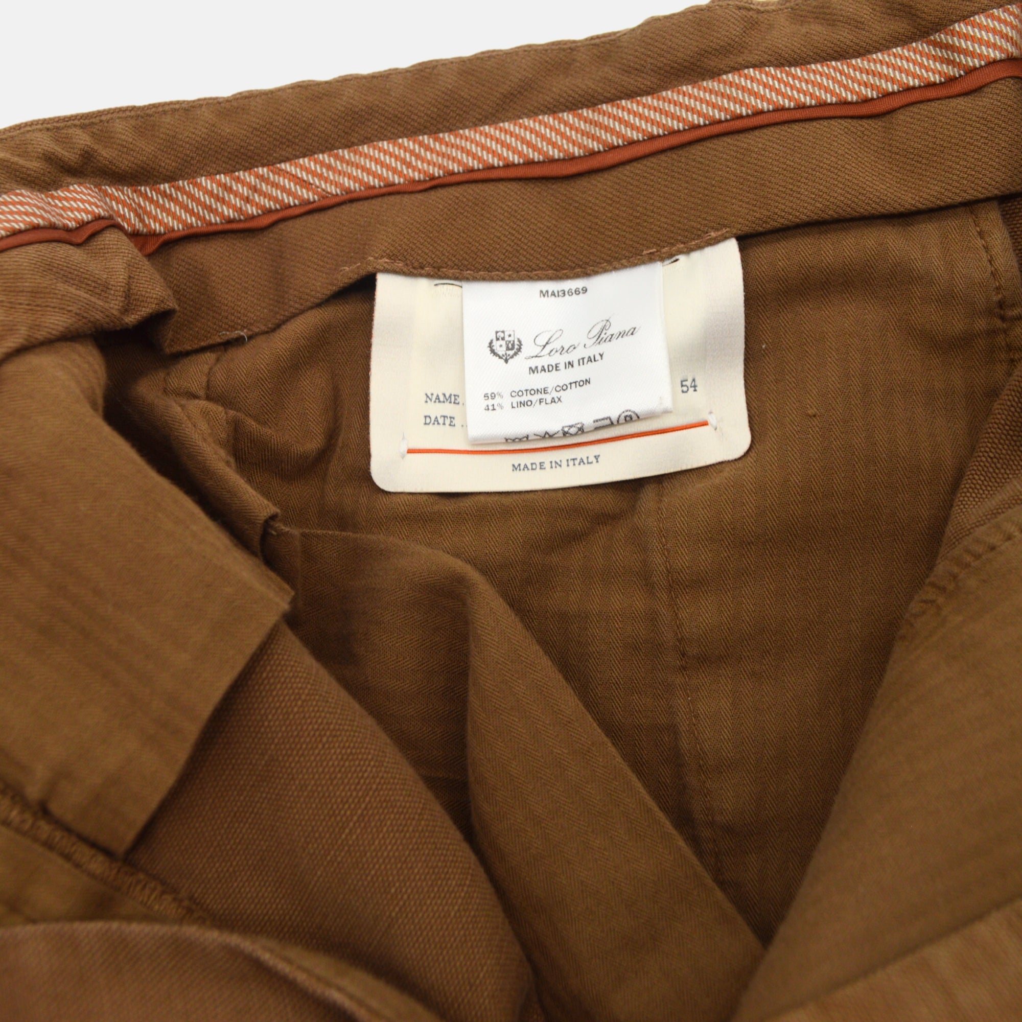 Brown Pants made of Cotton/Linen (54)