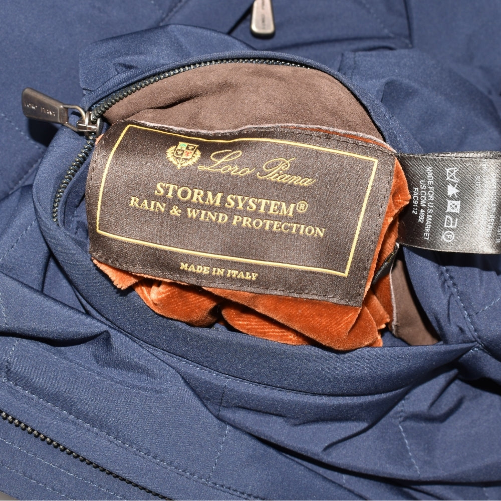 Navy/Beige Reversible Vest made of Nylon (XL)