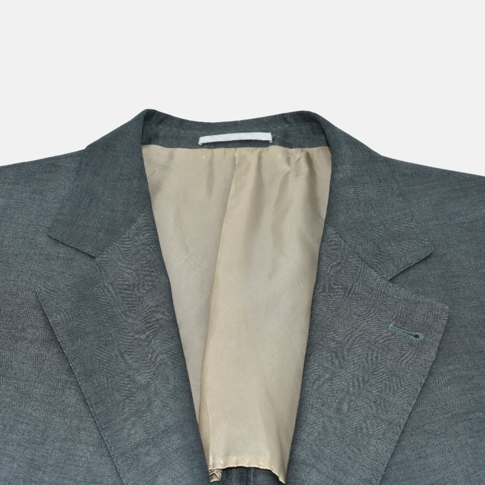 Grey Herringbone Blazer Wool