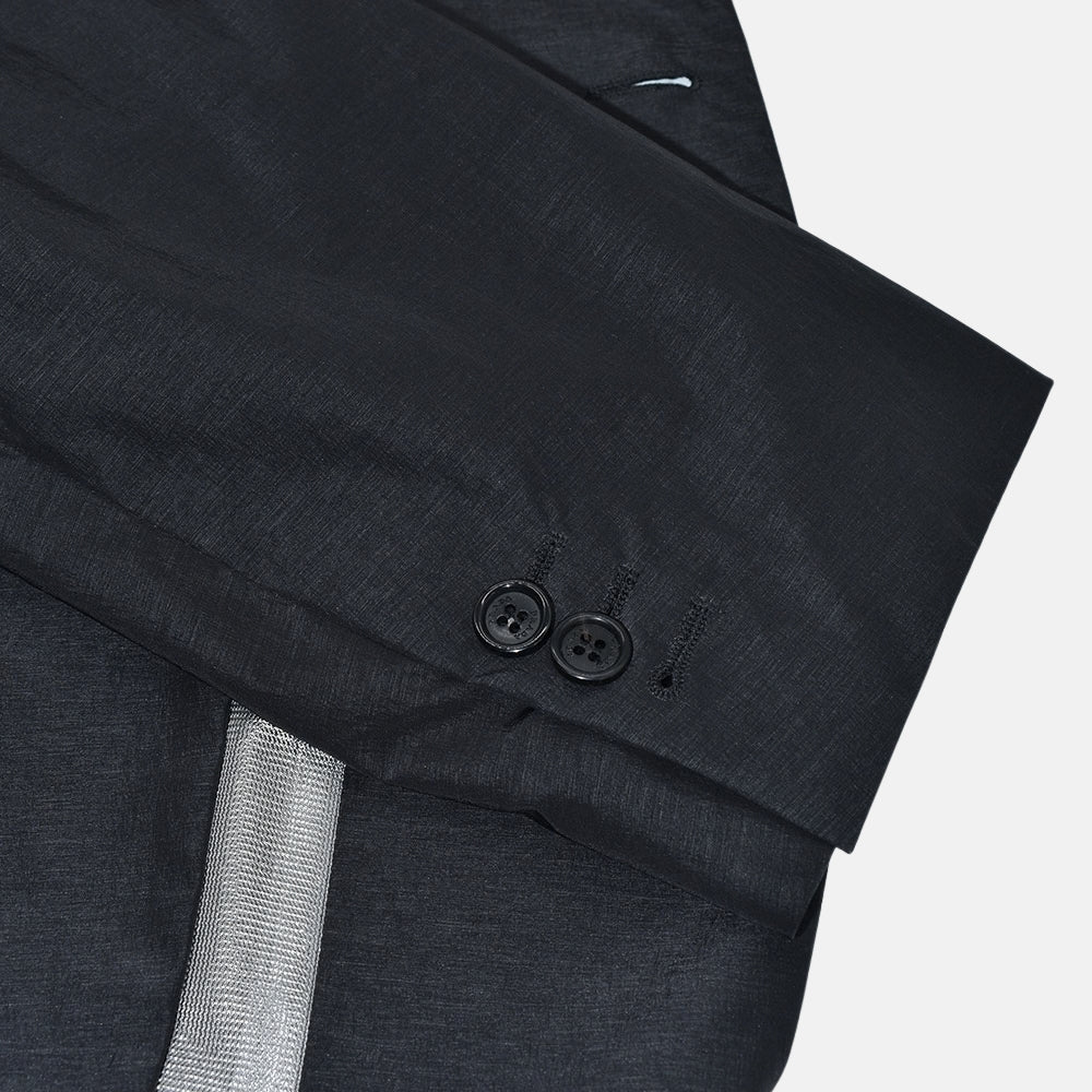 Black Polyester Blazer