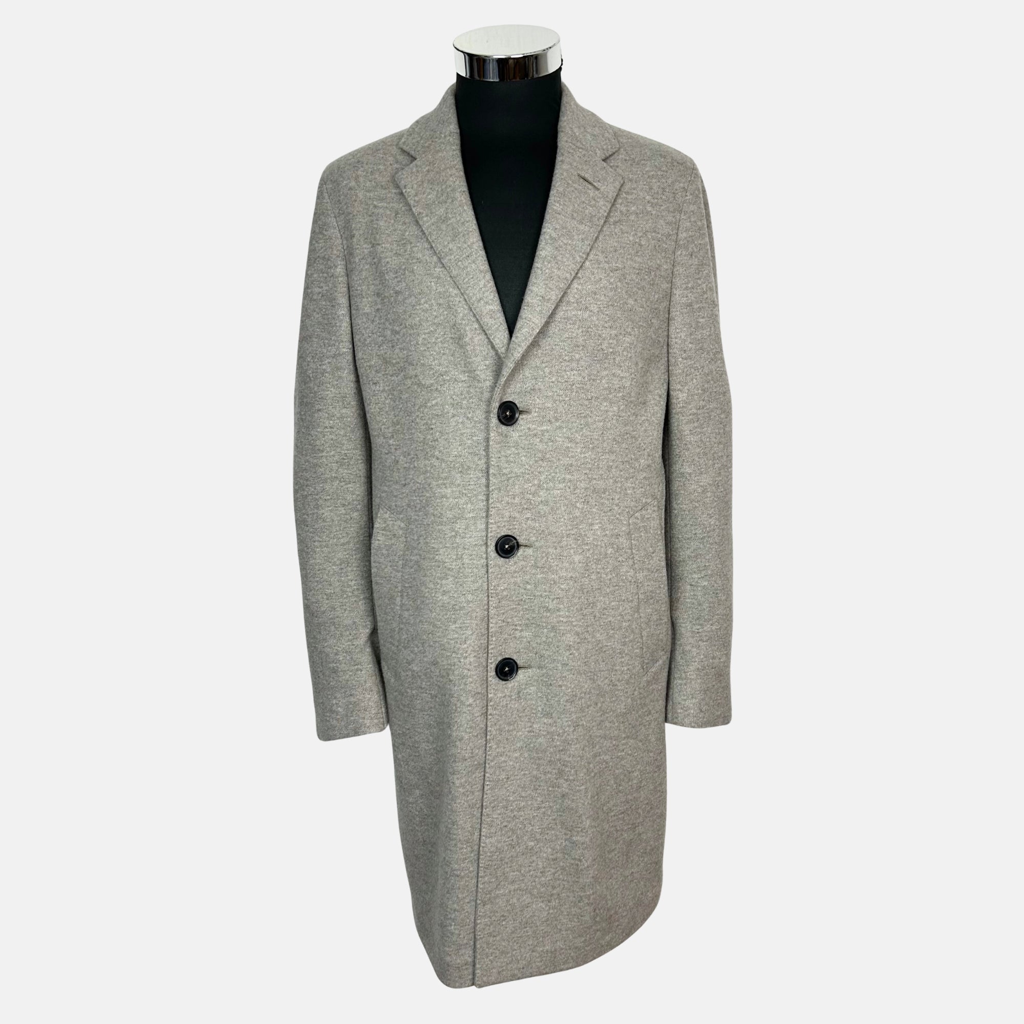 Gray Melange Coat made of  Cashmere (EU 48)