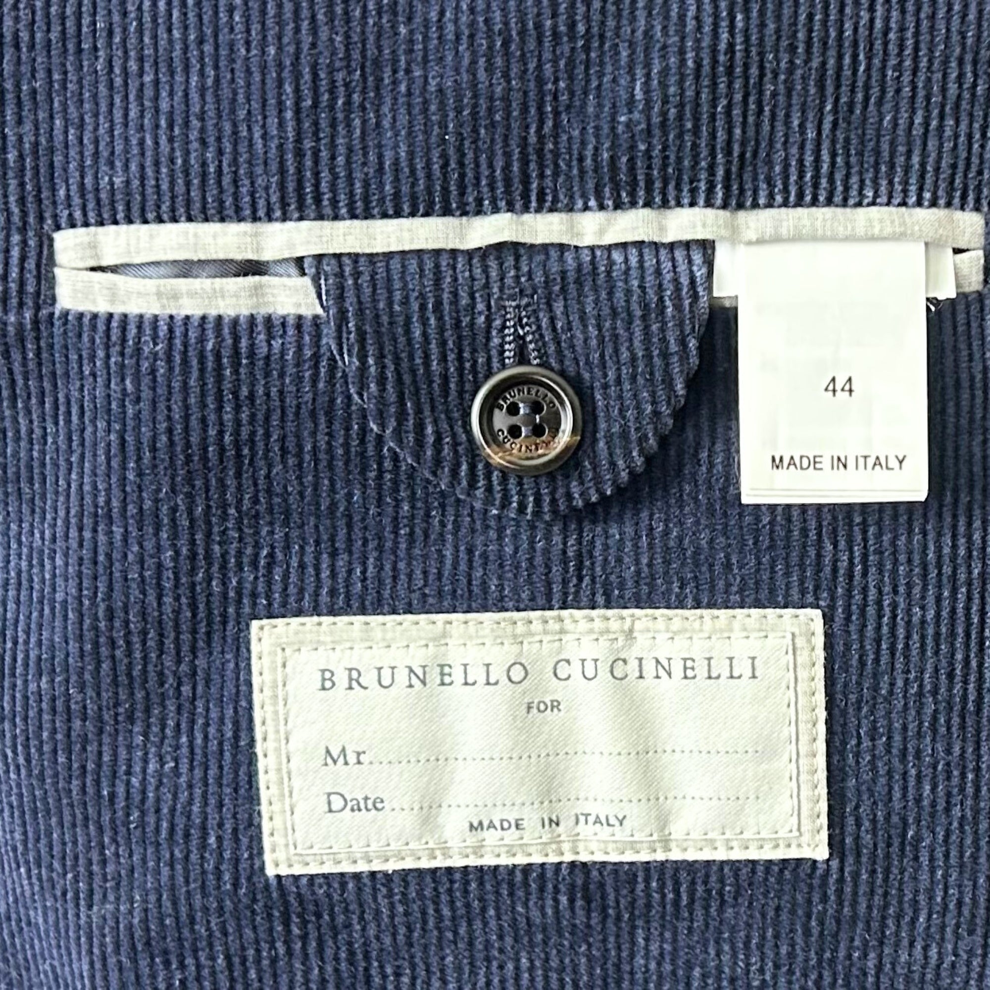 Navy Corduroy Suit made of Cotton/Cashmere (EU 44)