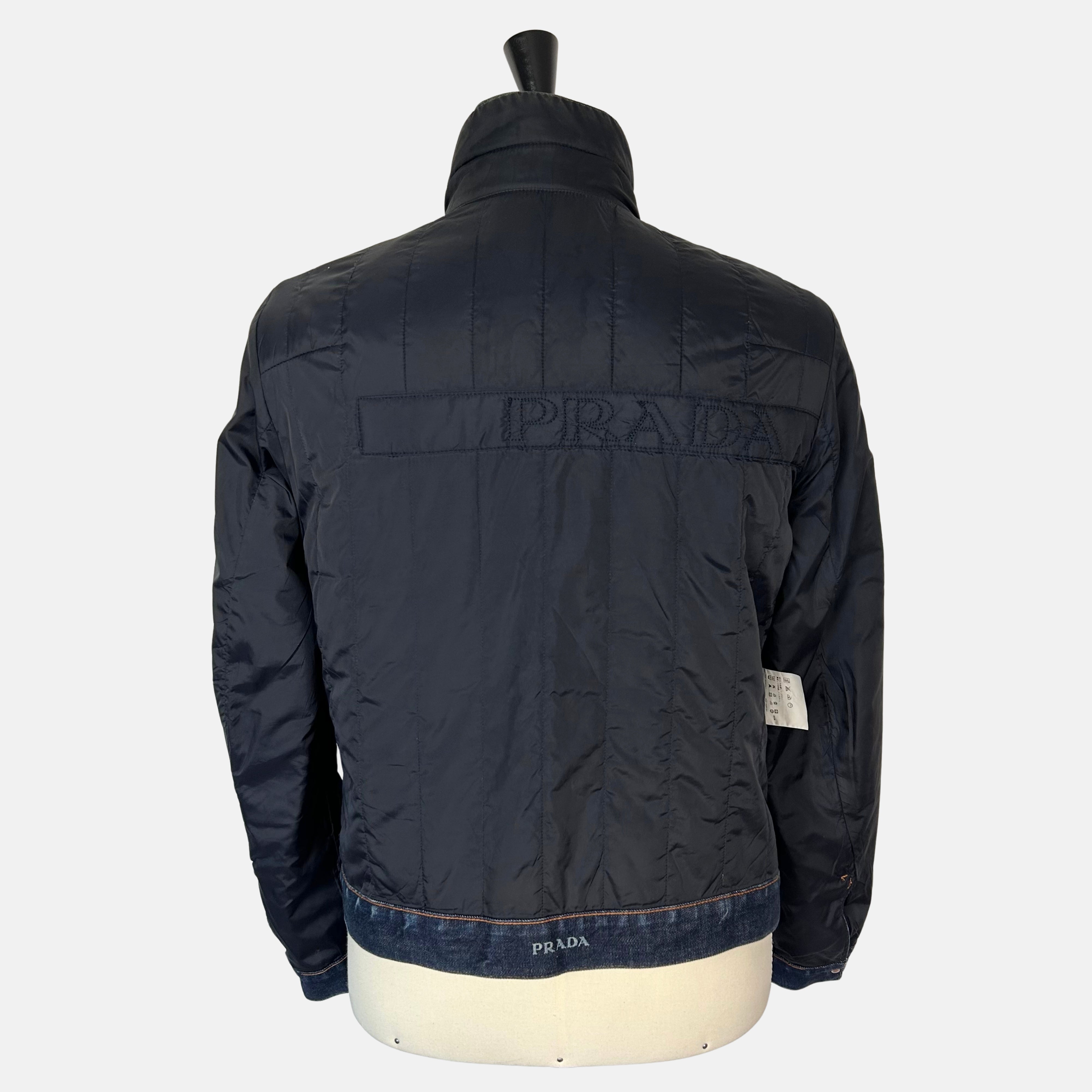Navy Denim Jacket with Integrated Vest (EU 50)