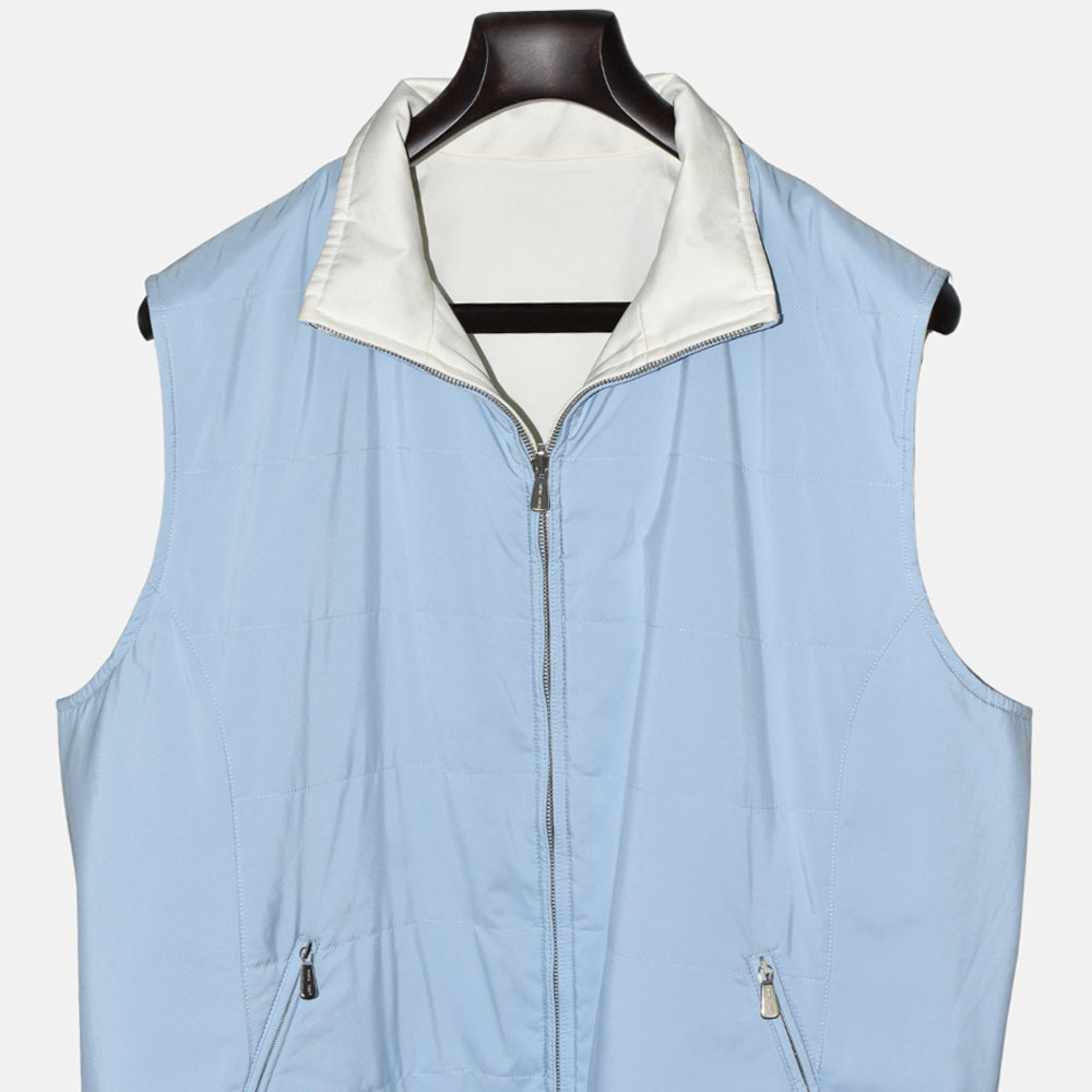 Light Blue-Offwhite Reversible Vest (XL)