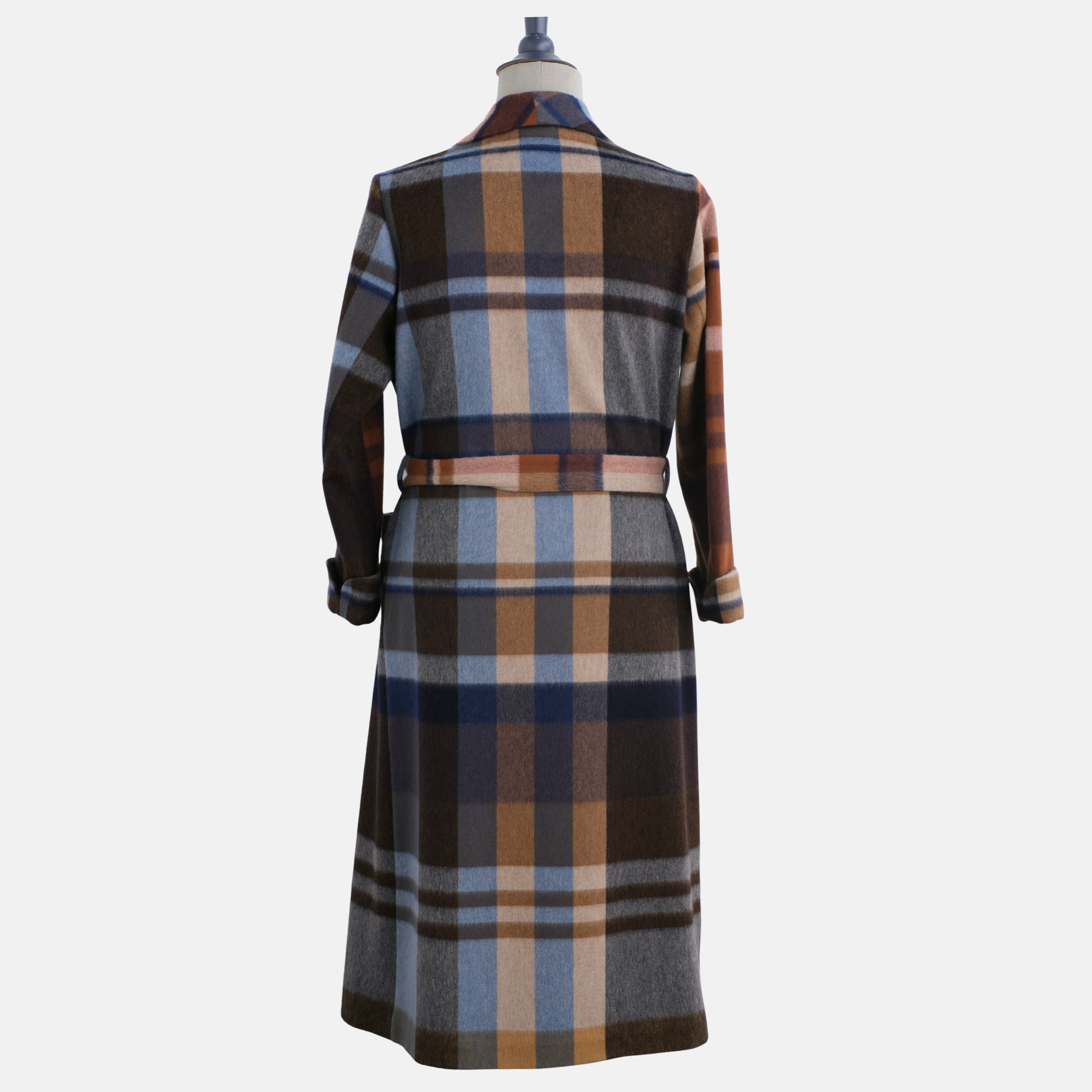 Multicoloured Checkered Coat made of Cashmere (S/L)