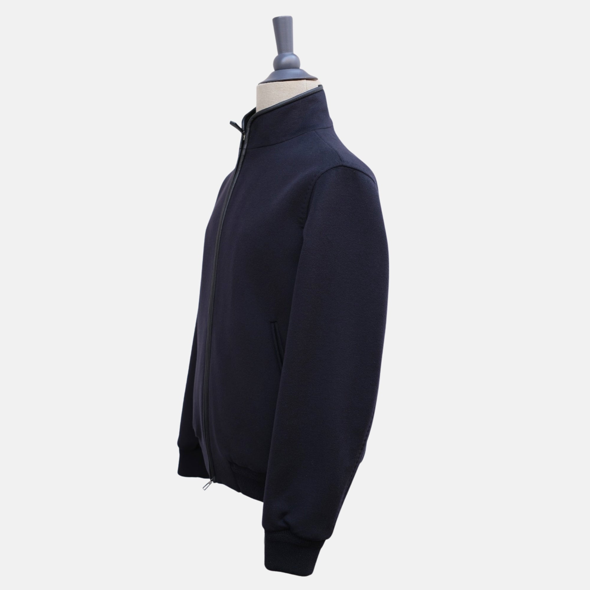 Navy Blue Bomber Jacket made of Vicuna (EU 48/EU 52)