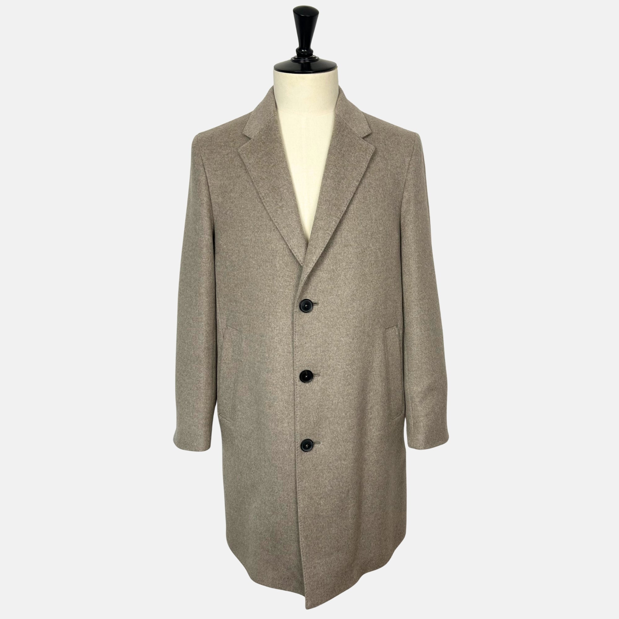 Greige Melange Coat made of Cashmere (EU 52)