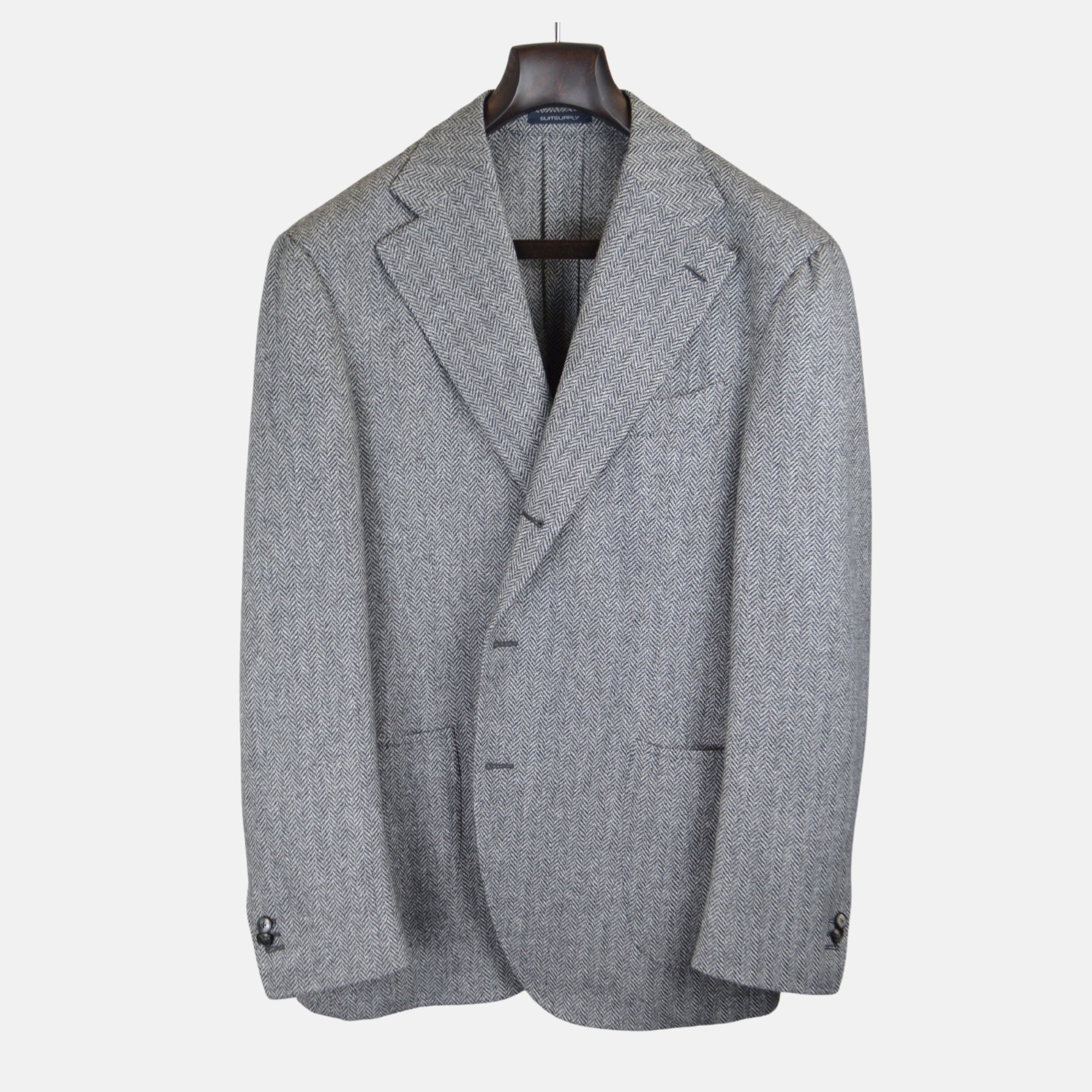 Grey Patterned Suit made of Wool/Cashmere (EU 56)