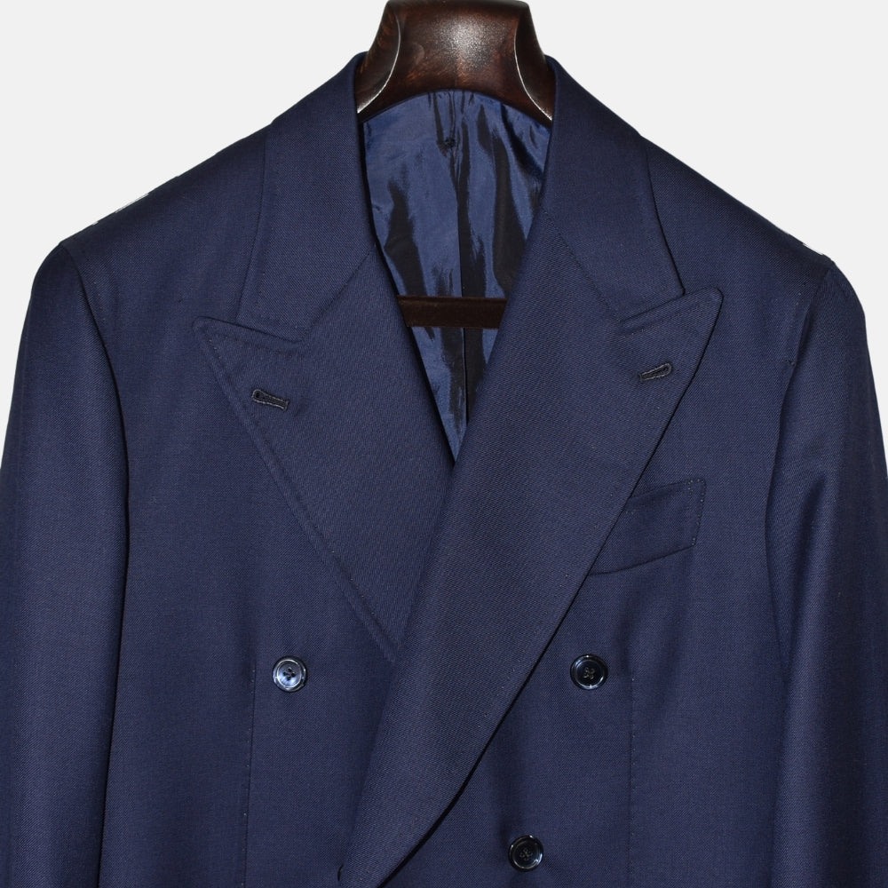 Navy Double Breasted Wool Blazer (EU 52)