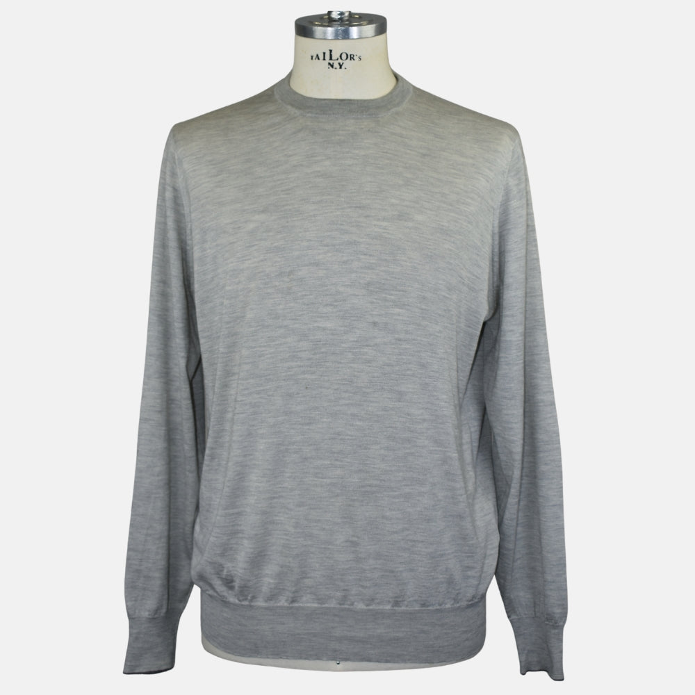 Grey Crewneck Cashmere/Silk